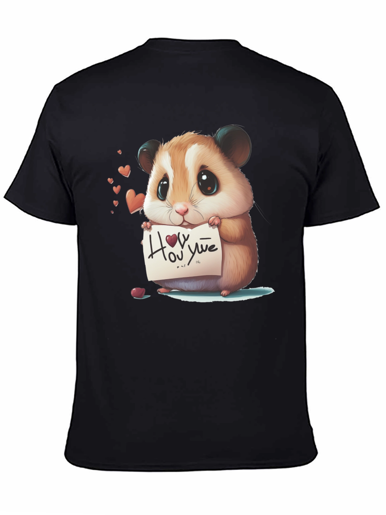 Cute Hamster Holding Love Note T-Shirt