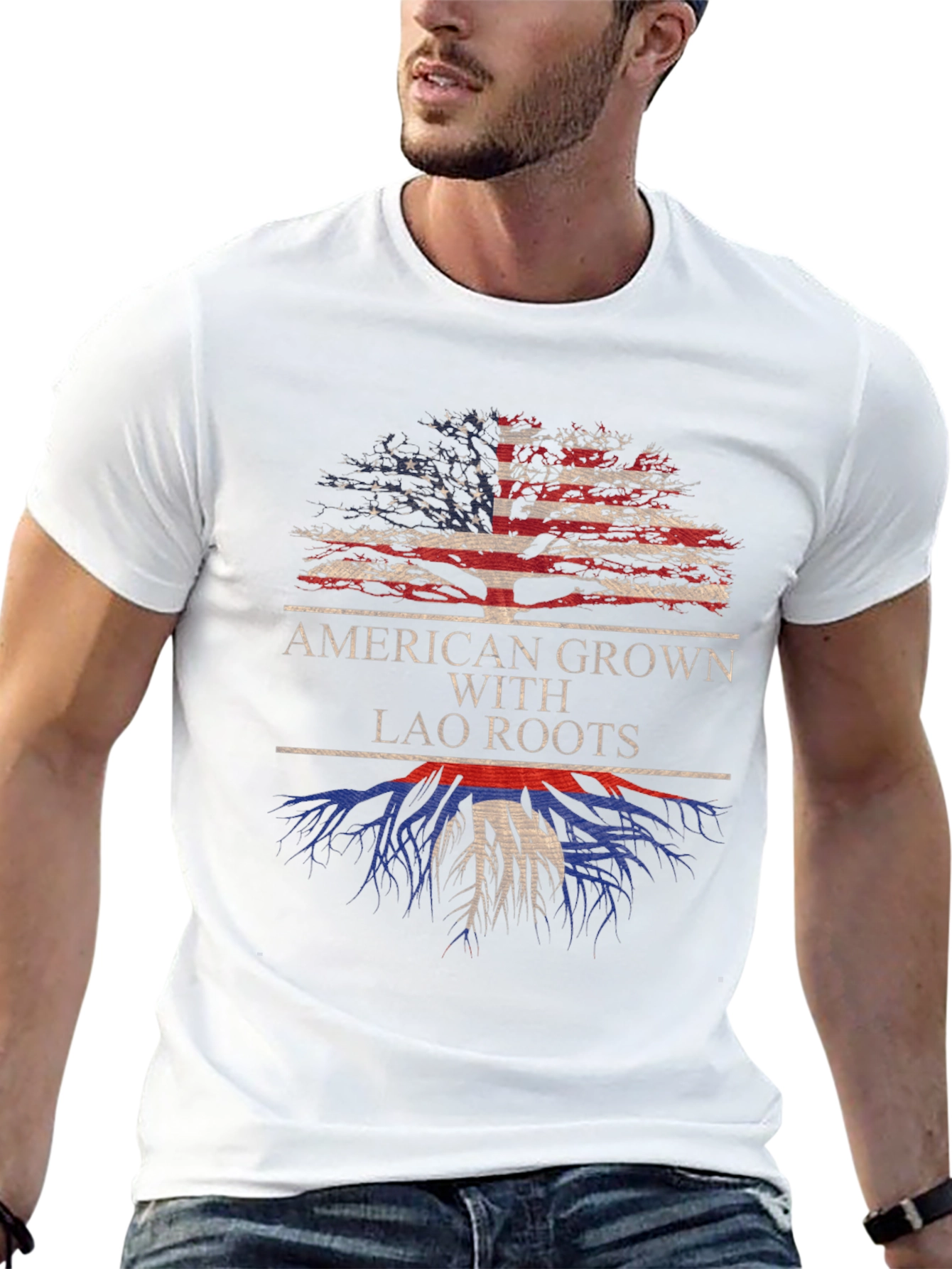 American Grown with Lao Roots T-Shirt
