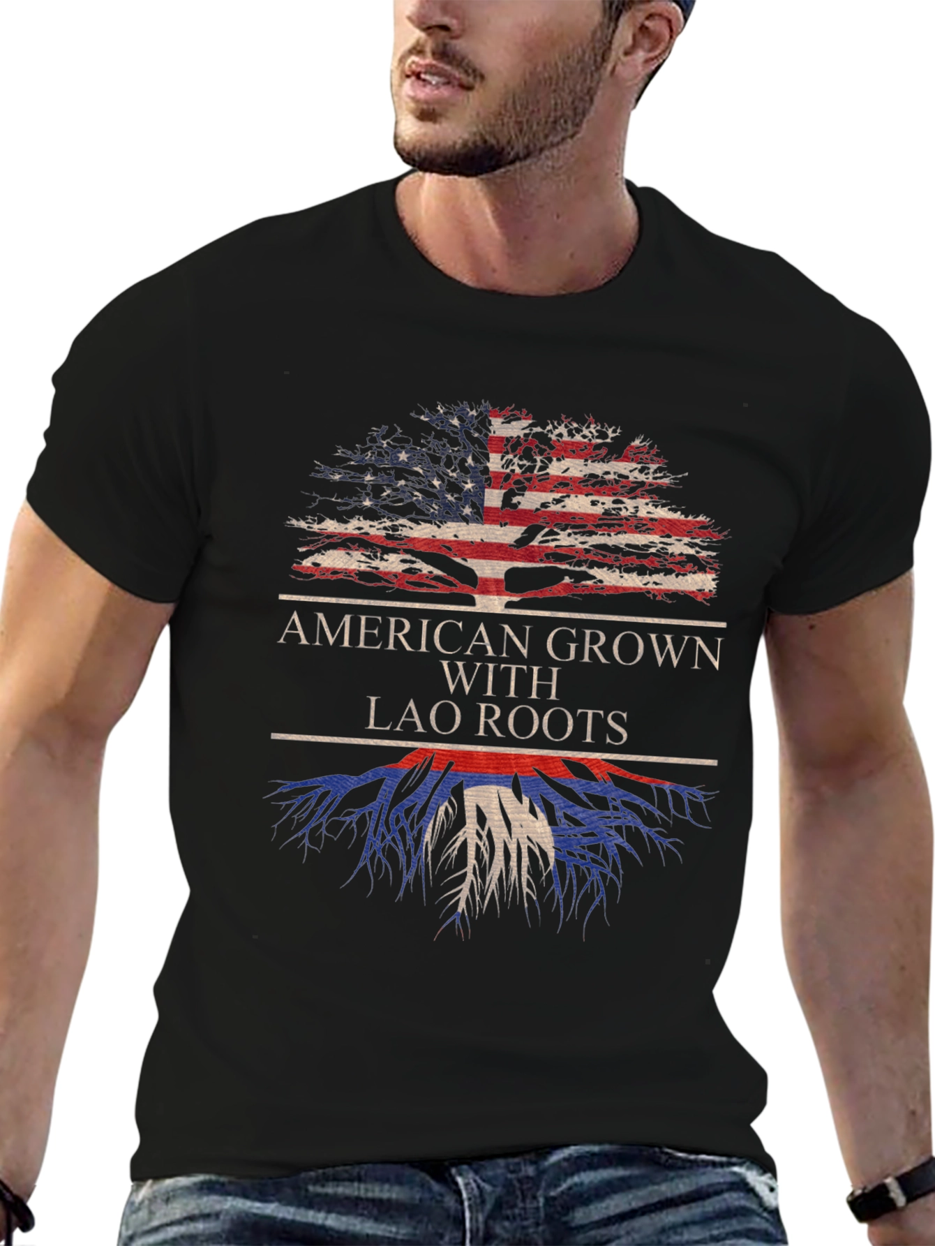 American Grown with Lao Roots T-Shirt