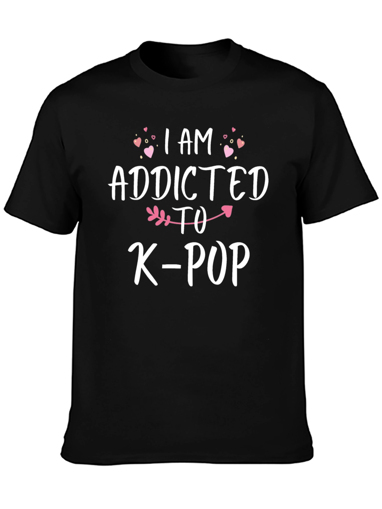 Addicted to K-Pop Black T-Shirt