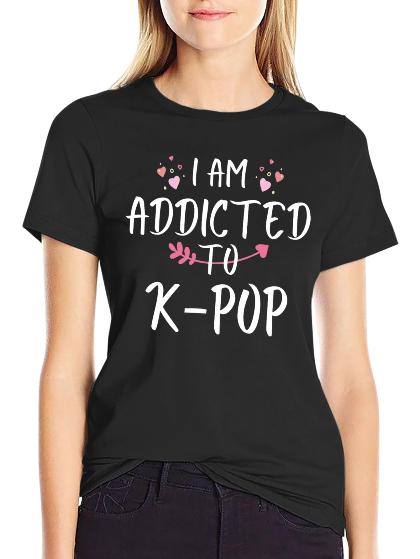 Addicted to K-Pop Black T-Shirt
