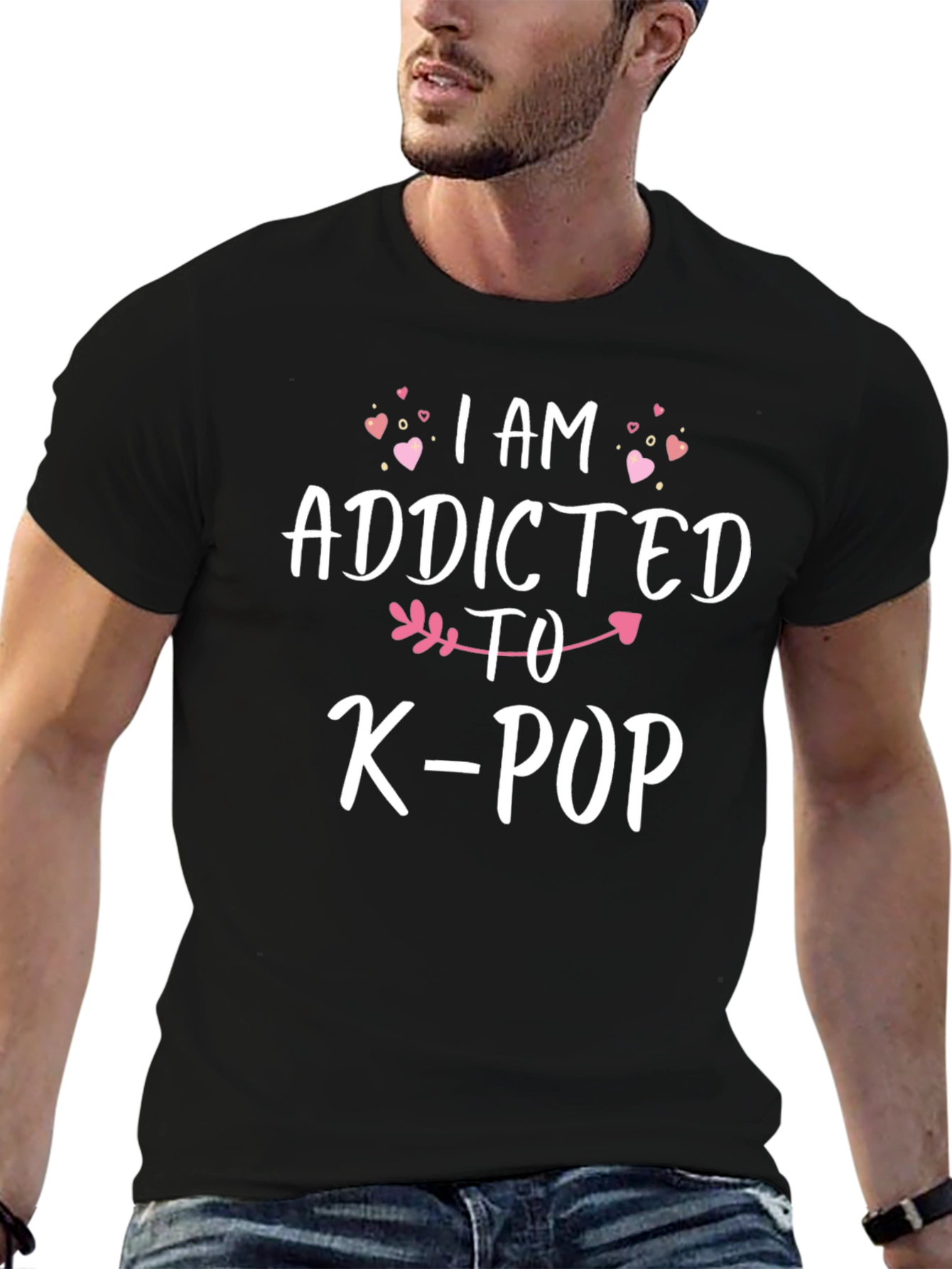 Addicted to K-Pop Black T-Shirt