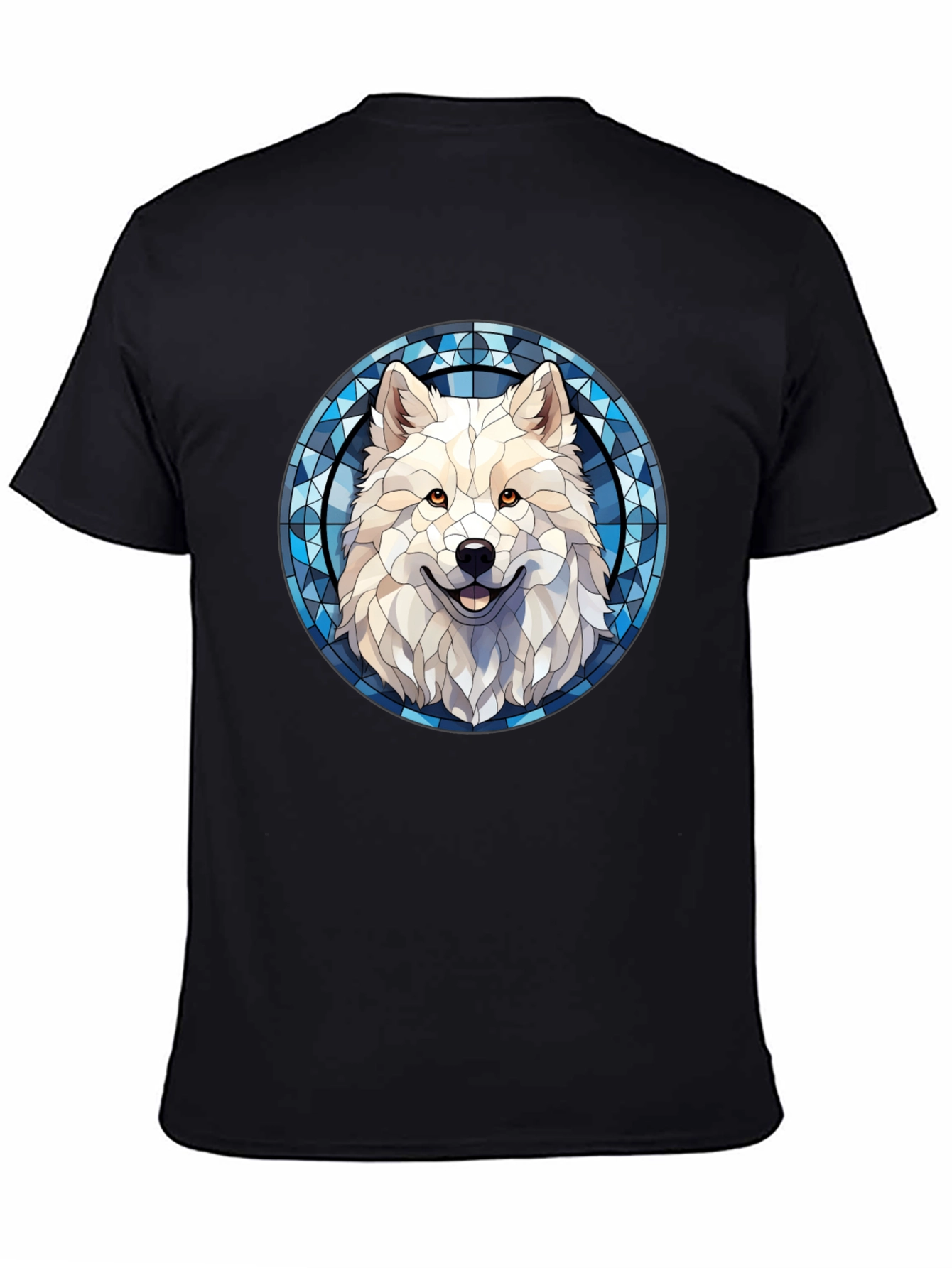 Wolf Graphic Tee - Stained Glass Style Art