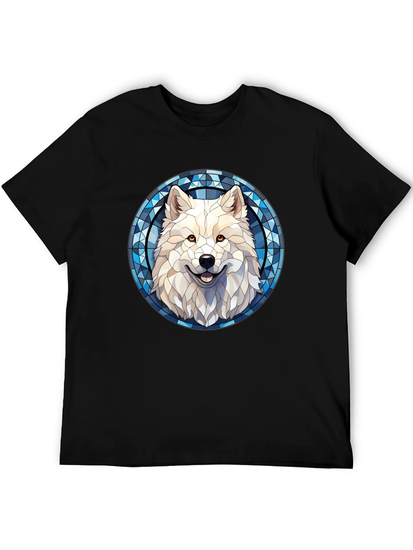 Wolf Graphic Tee - Stained Glass Style Art