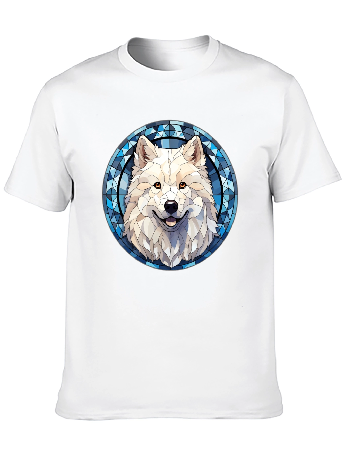 Wolf Graphic Tee - Stained Glass Style Art