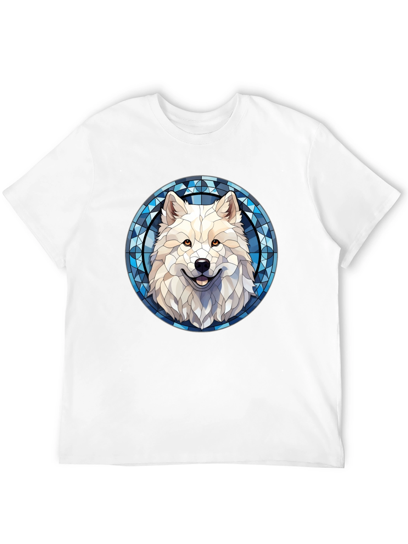 Wolf Graphic Tee - Stained Glass Style Art