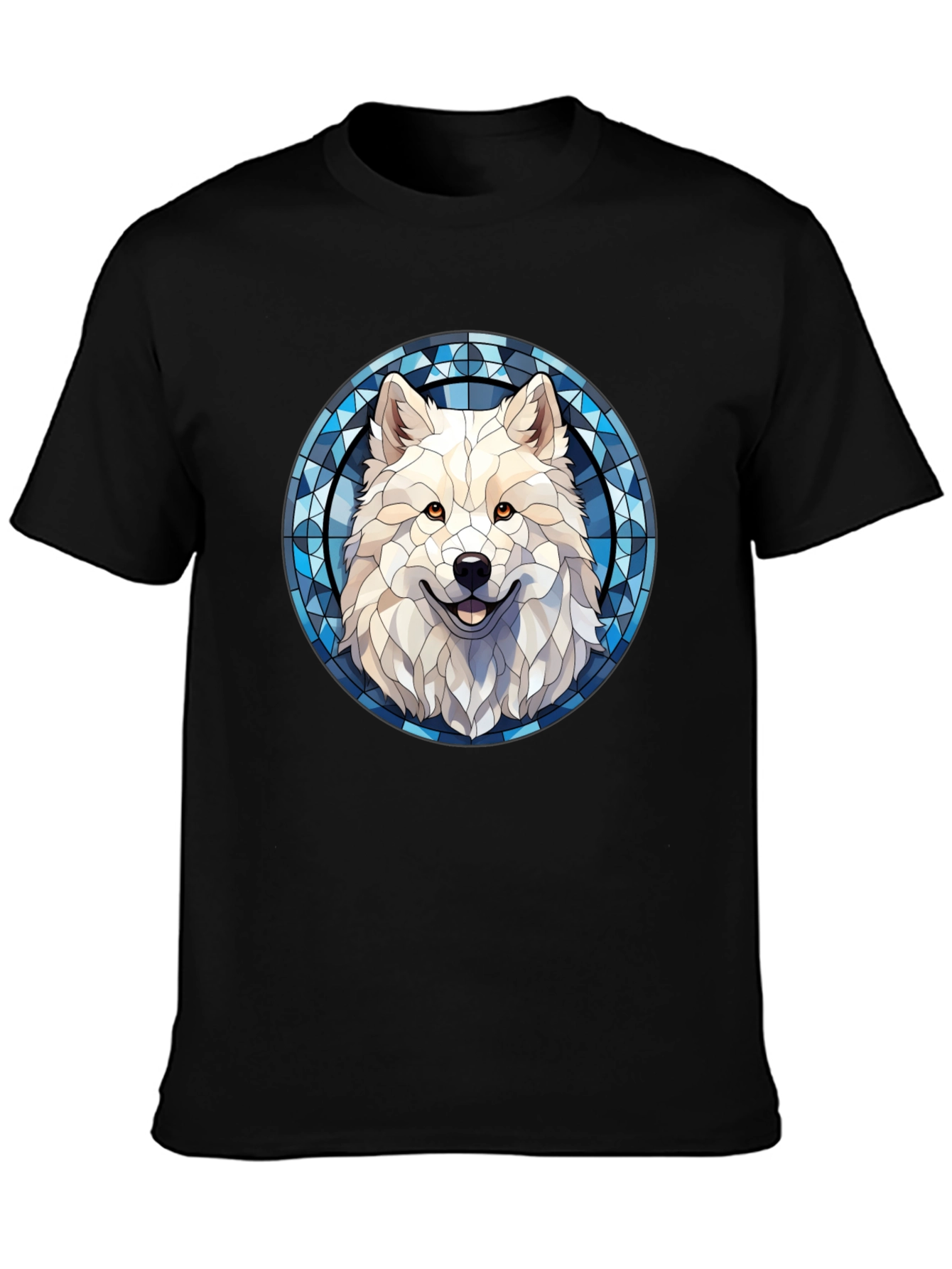 Wolf Graphic Tee - Stained Glass Style Art
