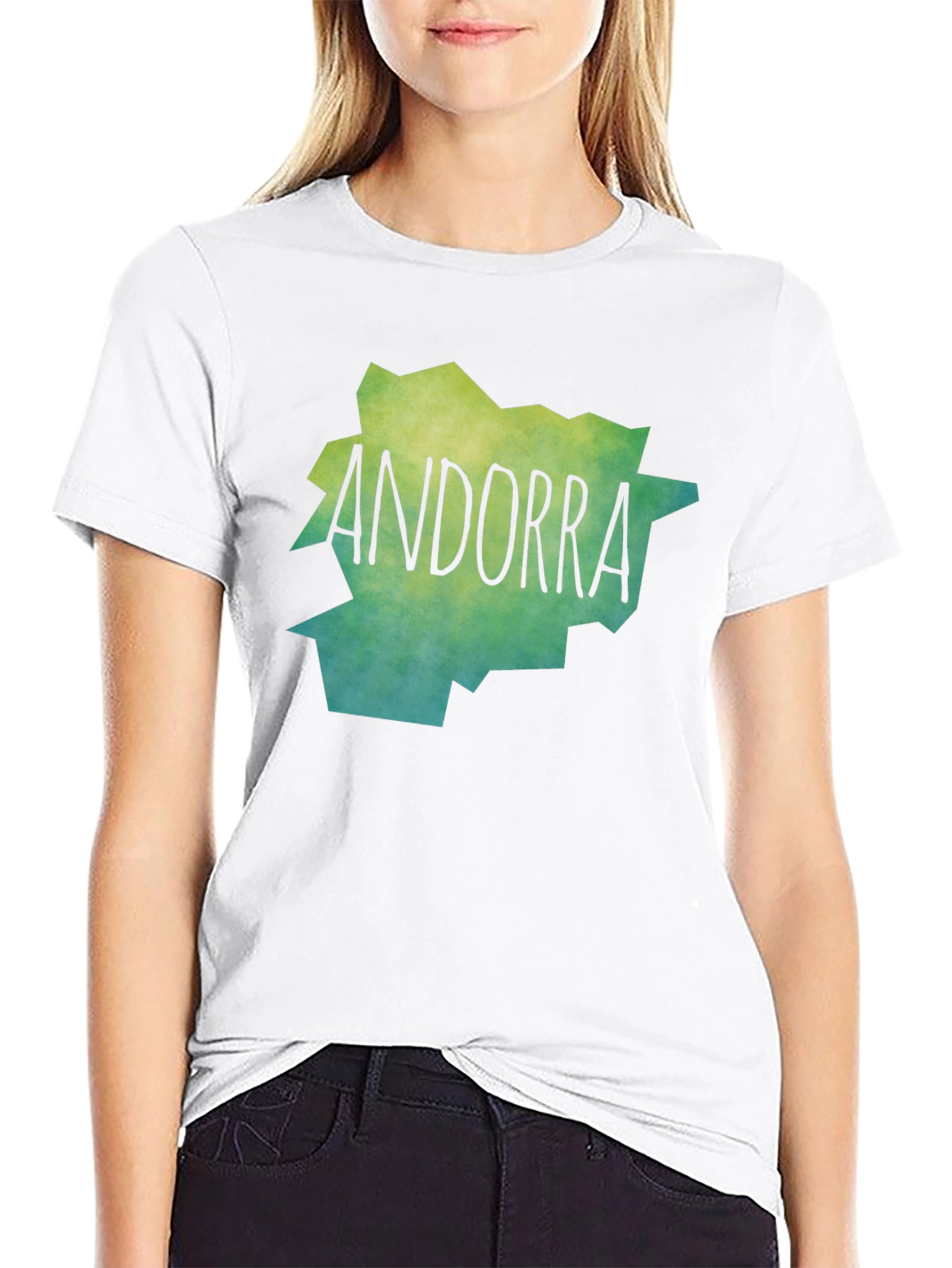 Andorra Map T-Shirt - Black Cotton Tee