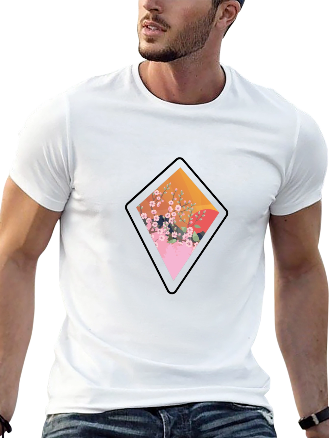 Diamond Floral Graphic Tee