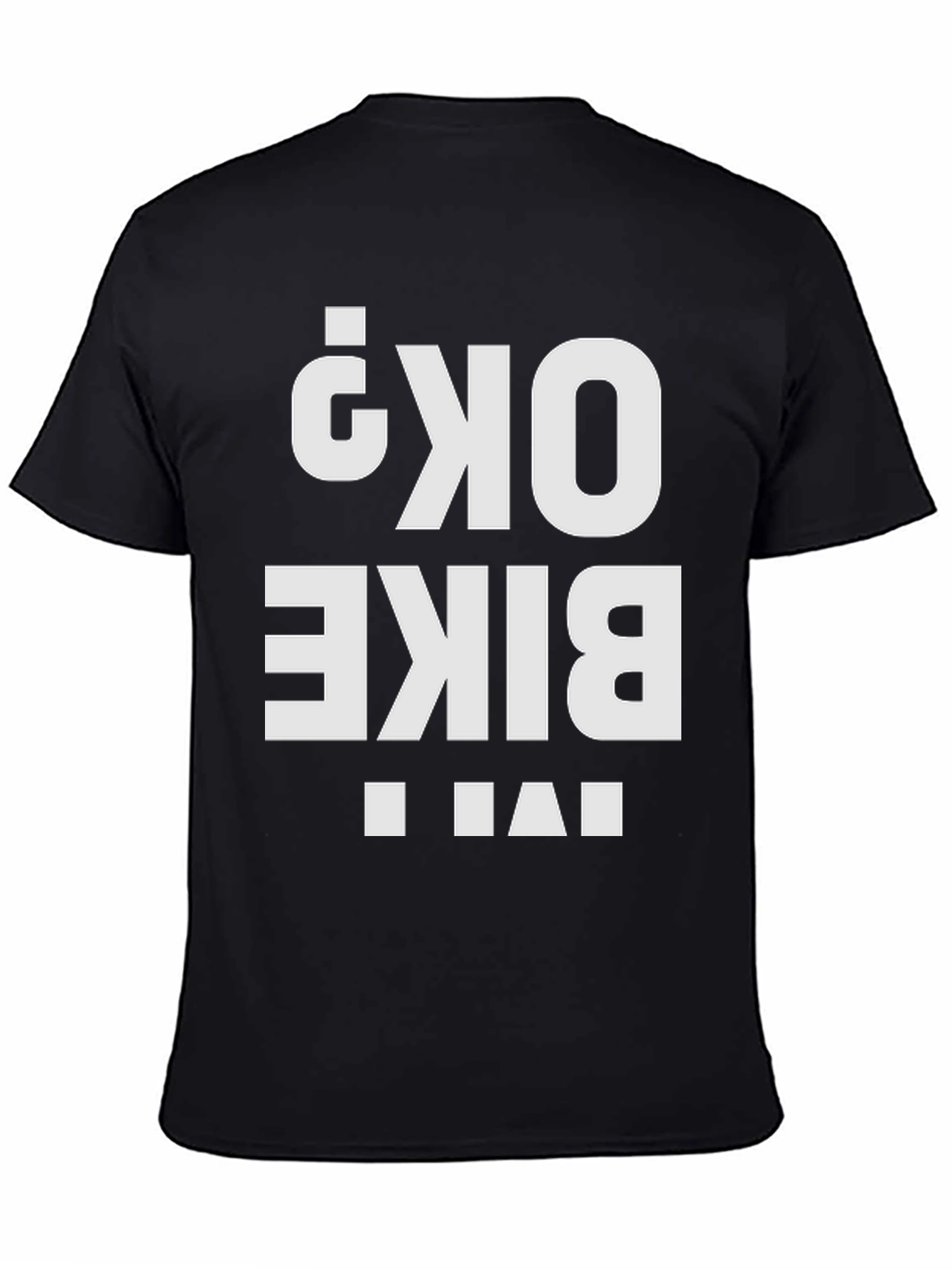 Bike OK? Graphic Tee - Black Cotton T-Shirt