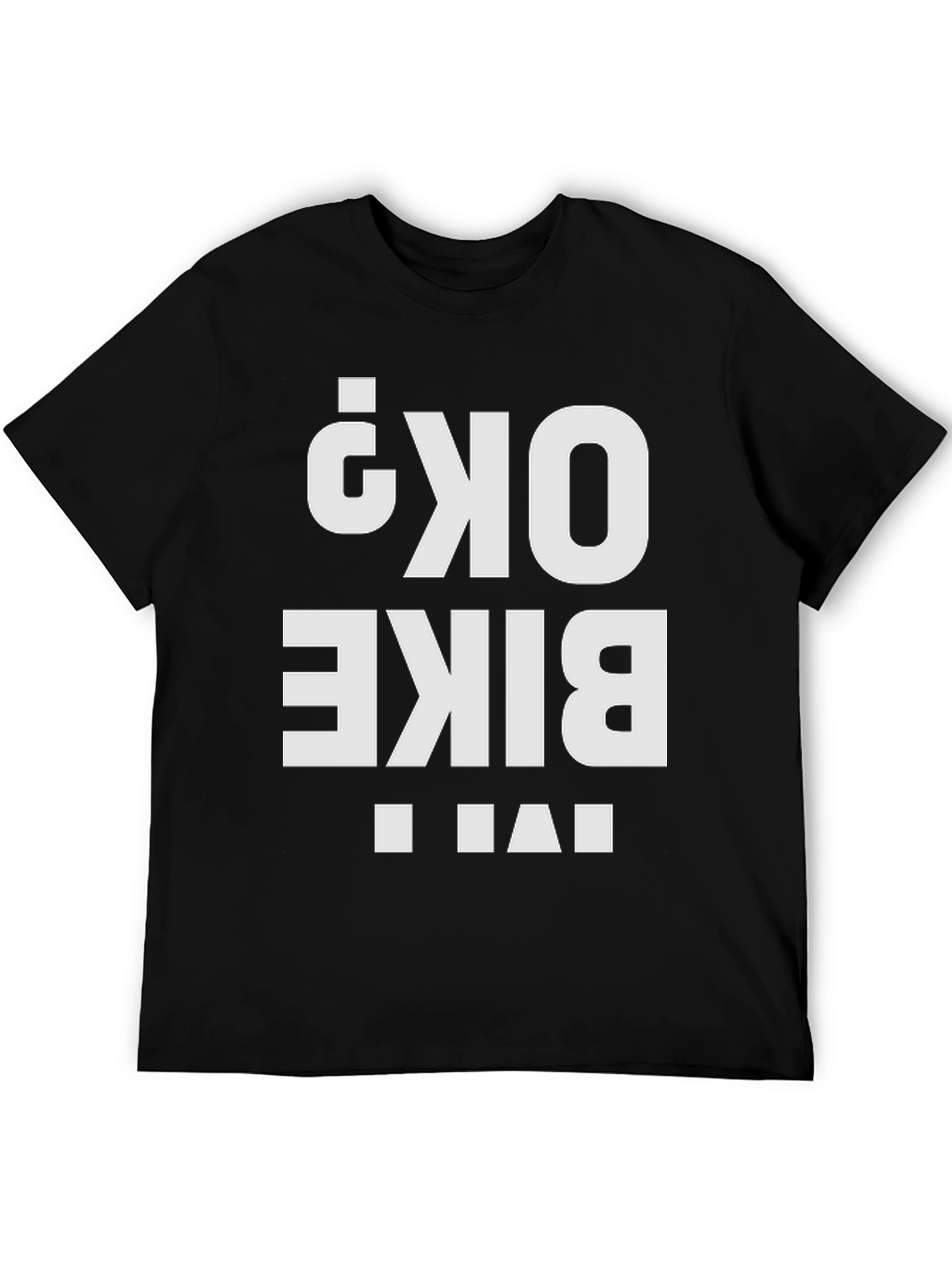 Bike OK? Graphic Tee - Black Cotton T-Shirt
