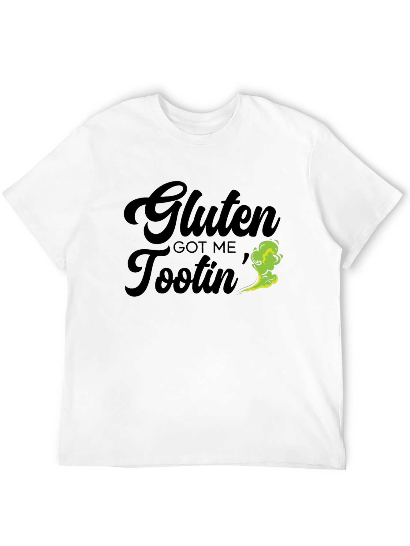 Gluten Got Me Tootin Black Graphic Tee