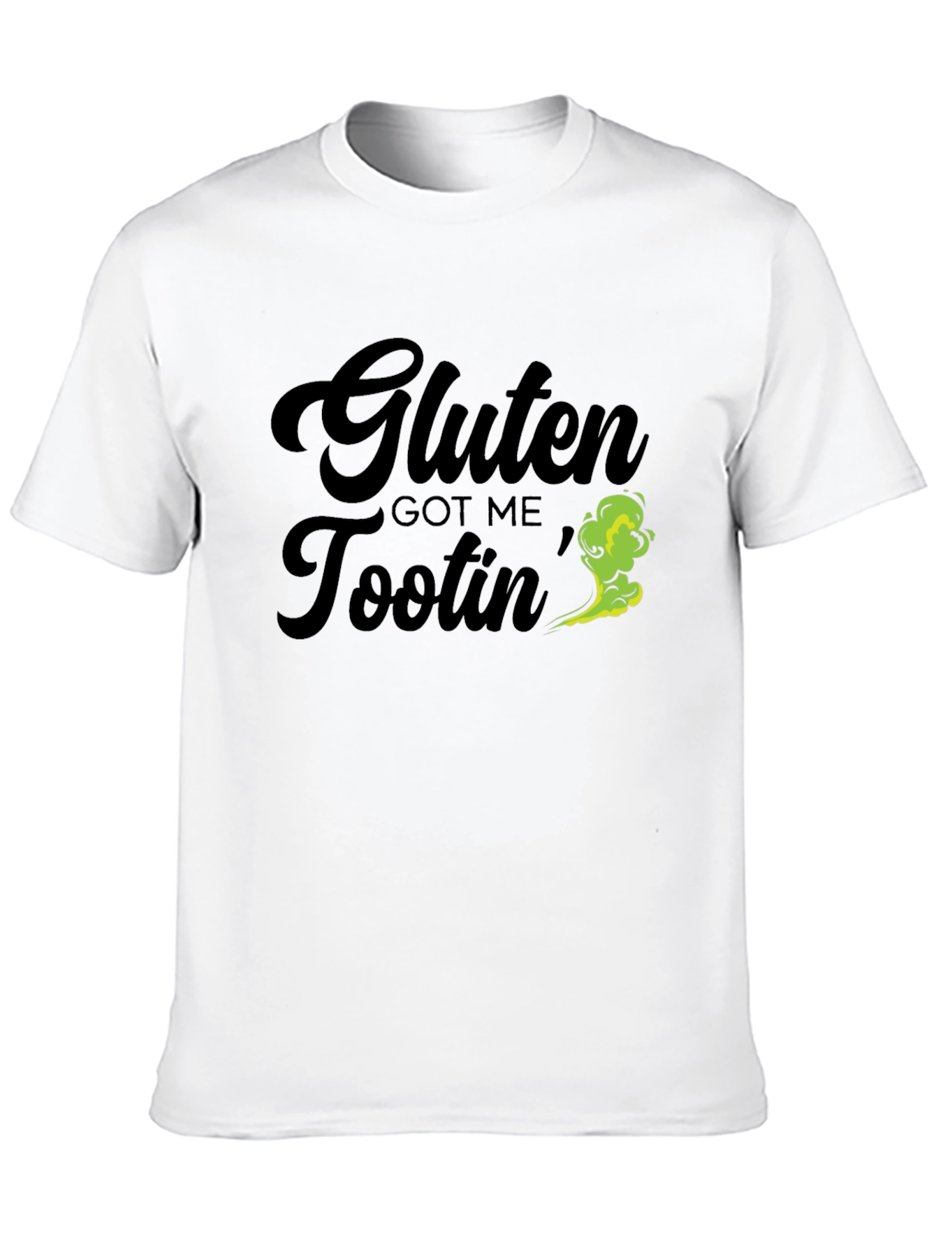 Gluten Got Me Tootin Black Graphic Tee