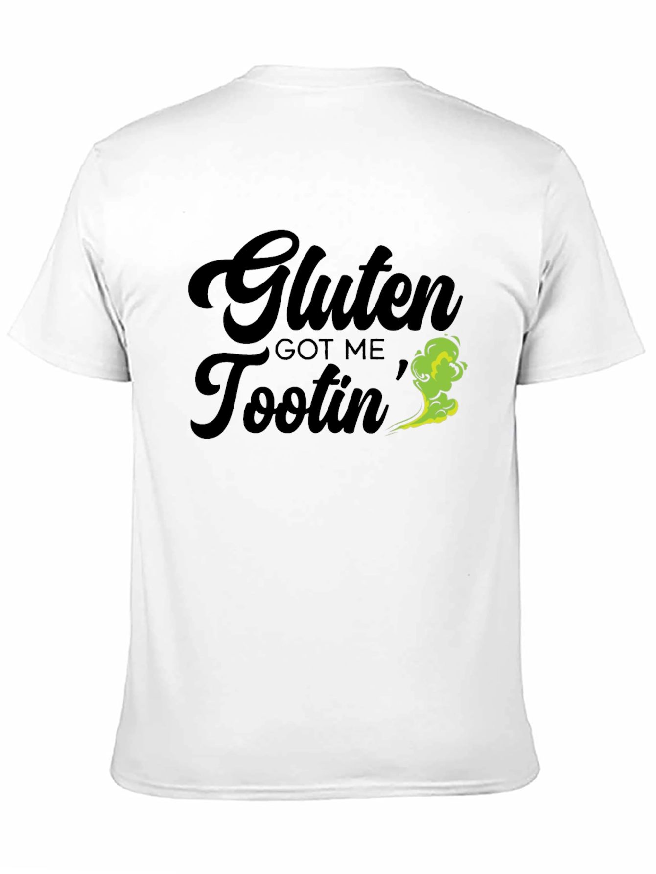 Gluten Got Me Tootin Black Graphic Tee