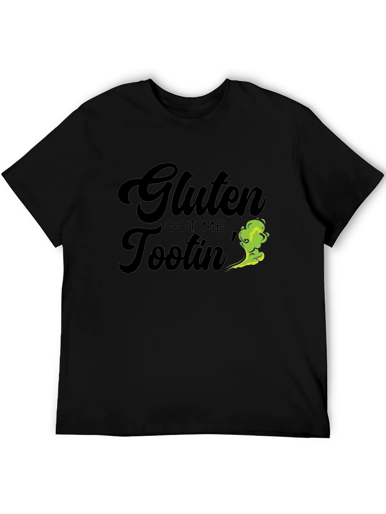 Gluten Got Me Tootin Black Graphic Tee