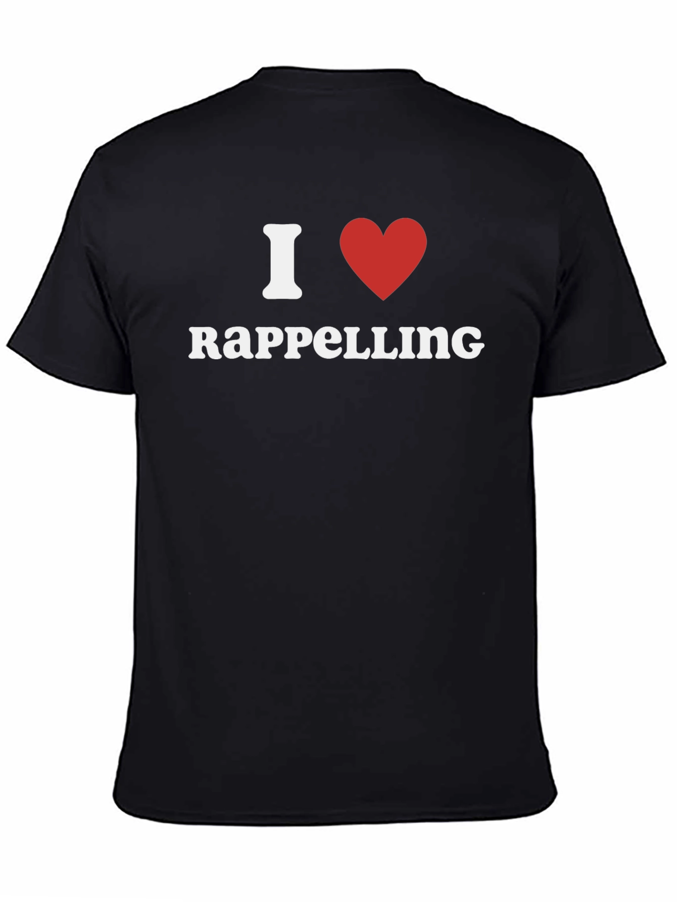 I Heart Rappelling T-Shirt - Black