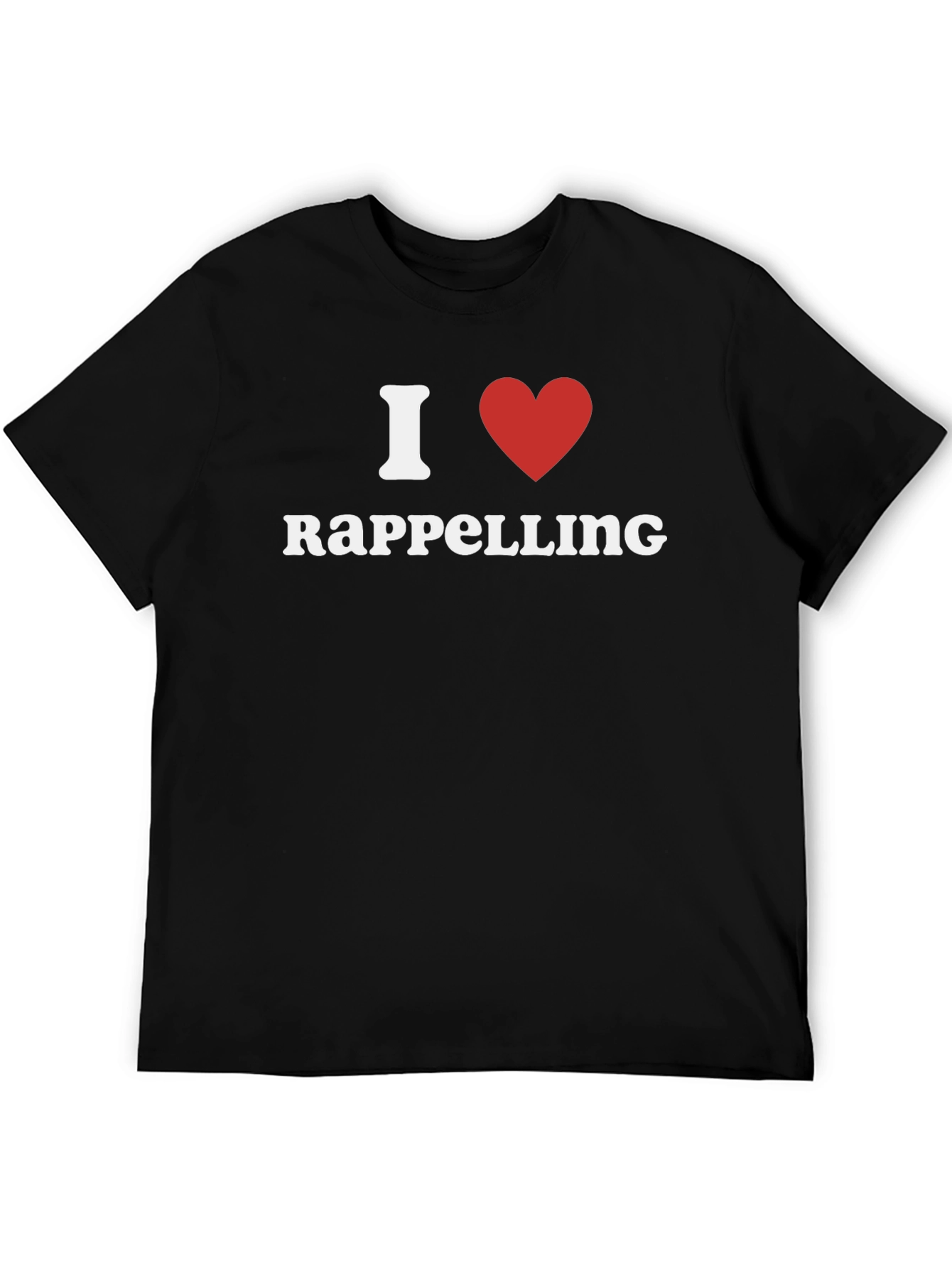 I Heart Rappelling T-Shirt - Black