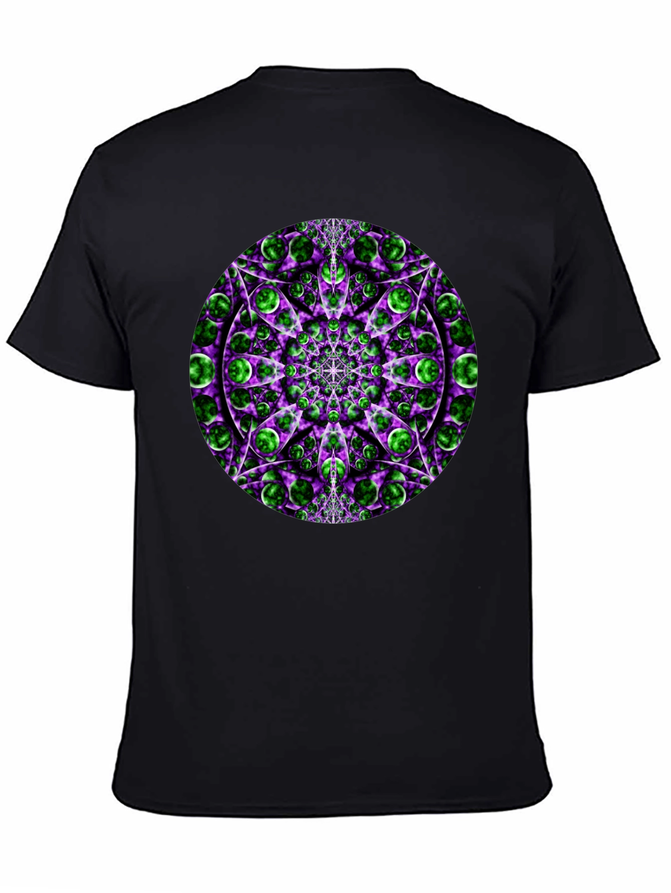 Psychedelic Mandala Graphic Tee - Black