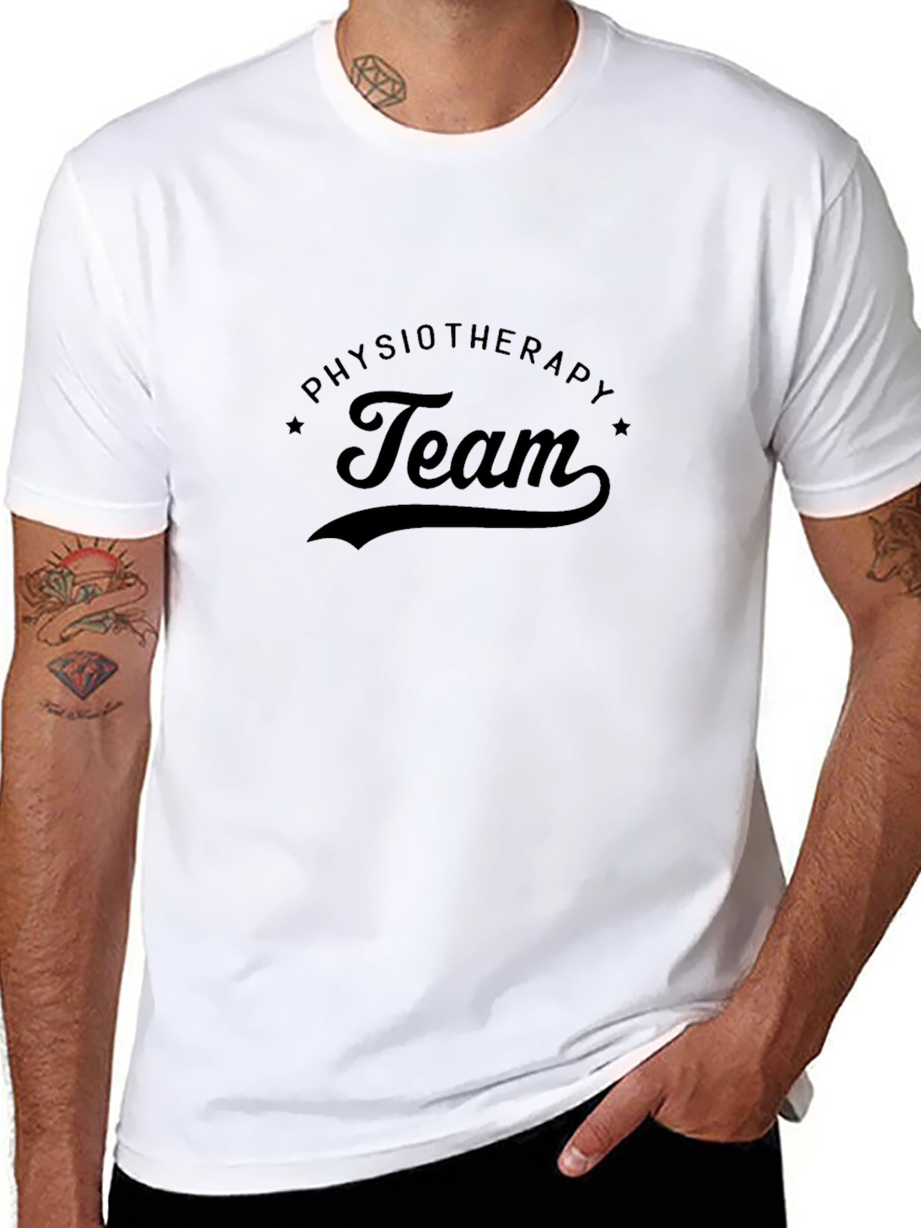 Physiotherapy Team Black T-Shirt