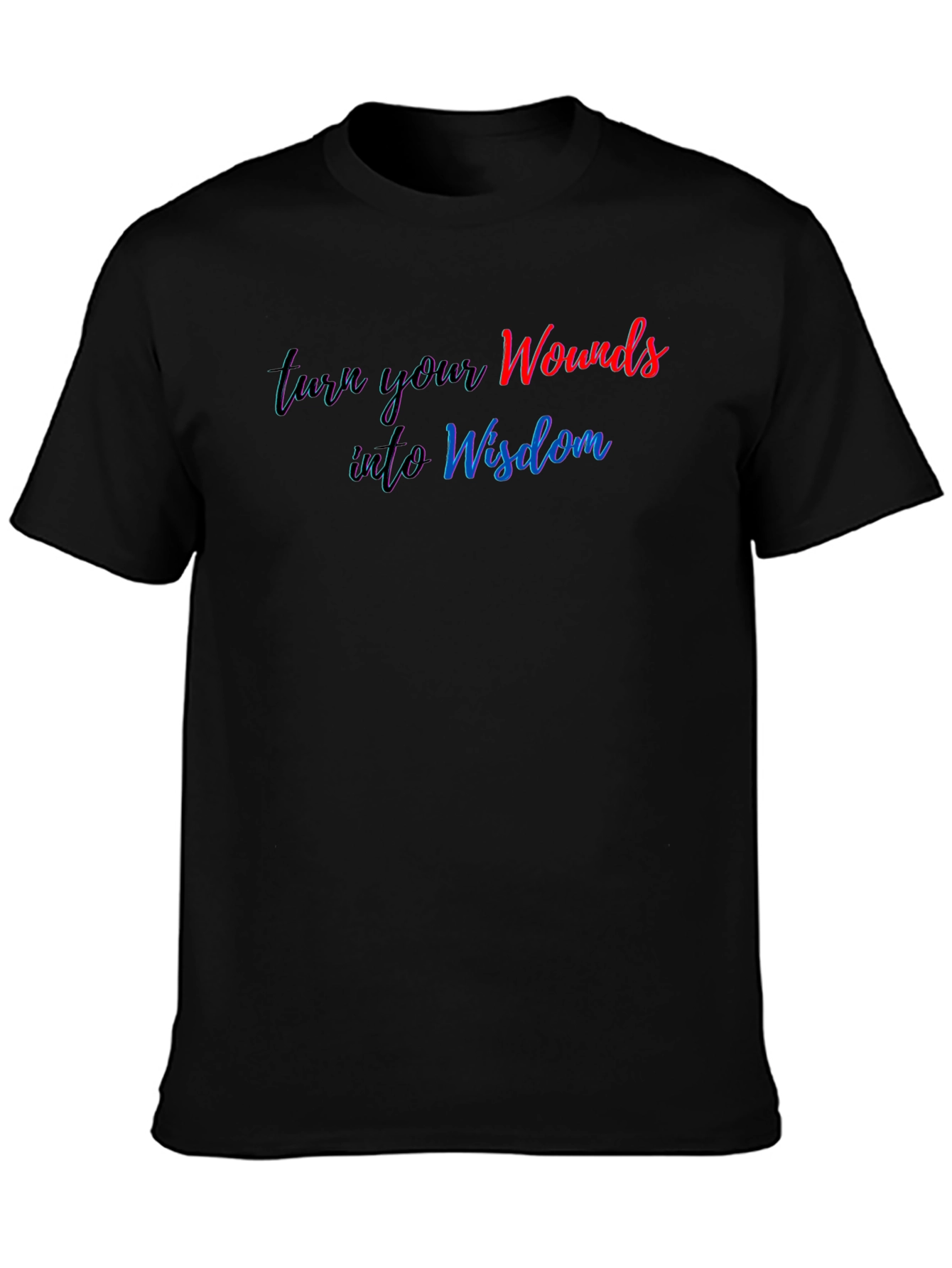 Wounds Into Wisdom Graphic Black T-Shirt