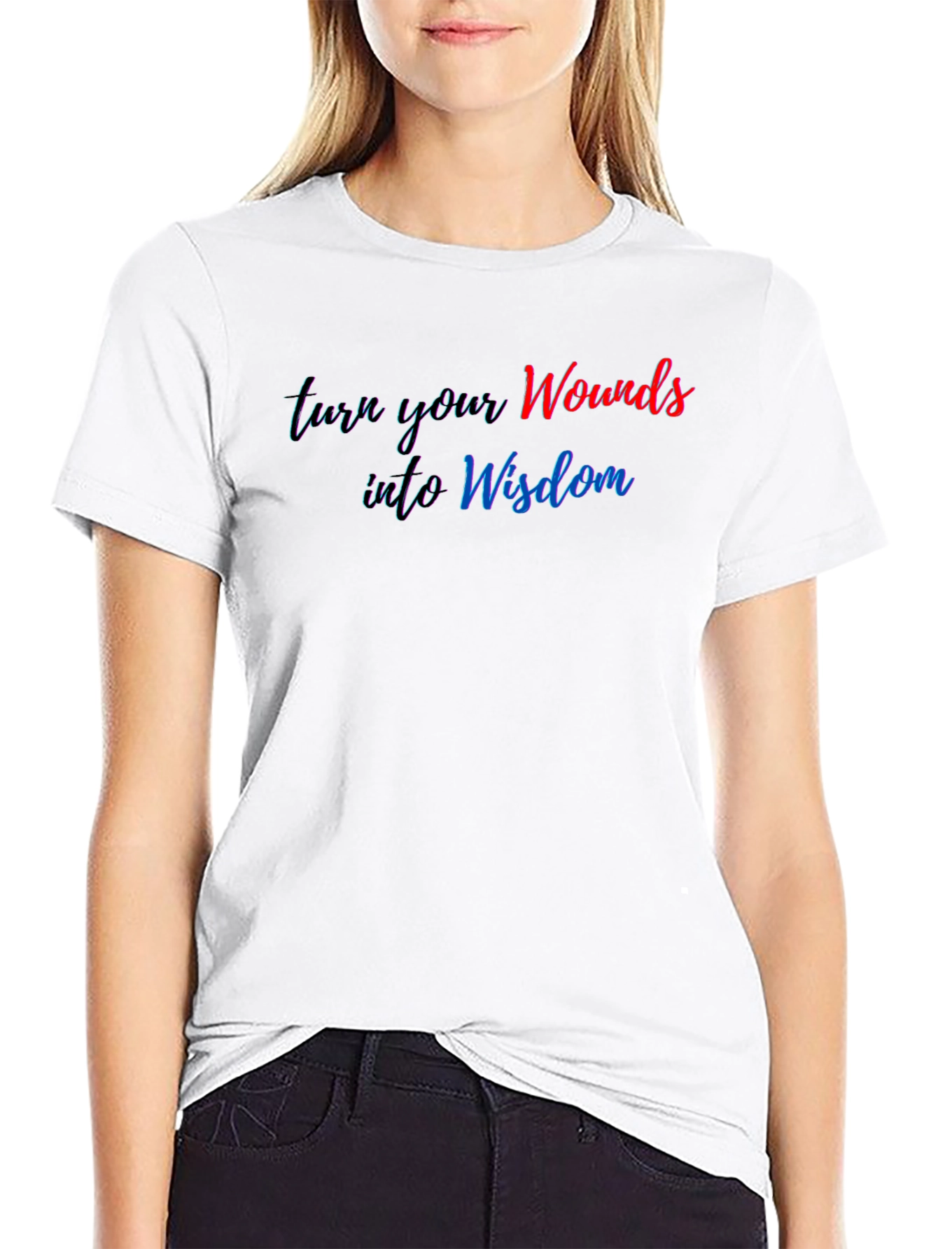 Wounds Into Wisdom Graphic Black T-Shirt