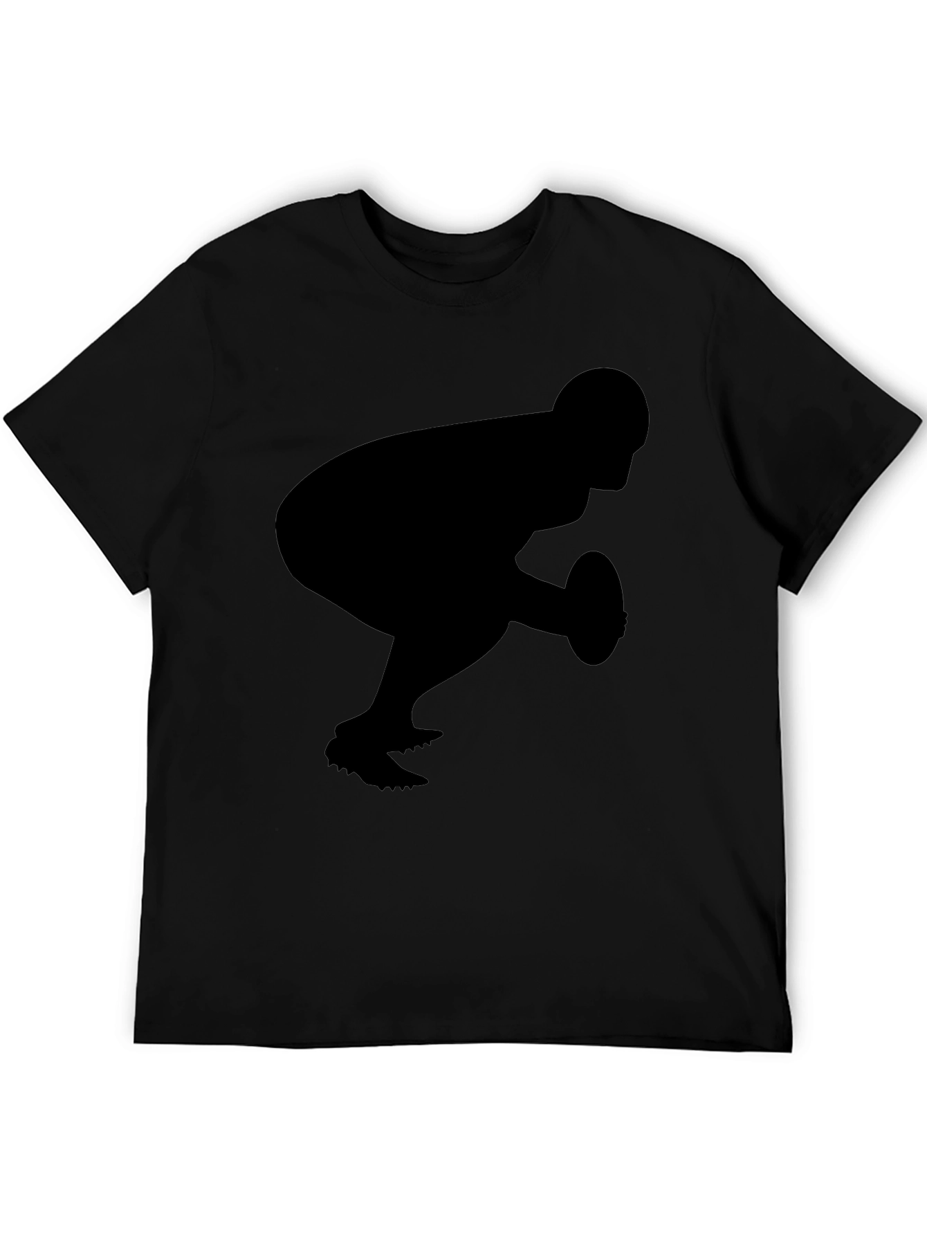 Football Player Silhouette Graphic Tee