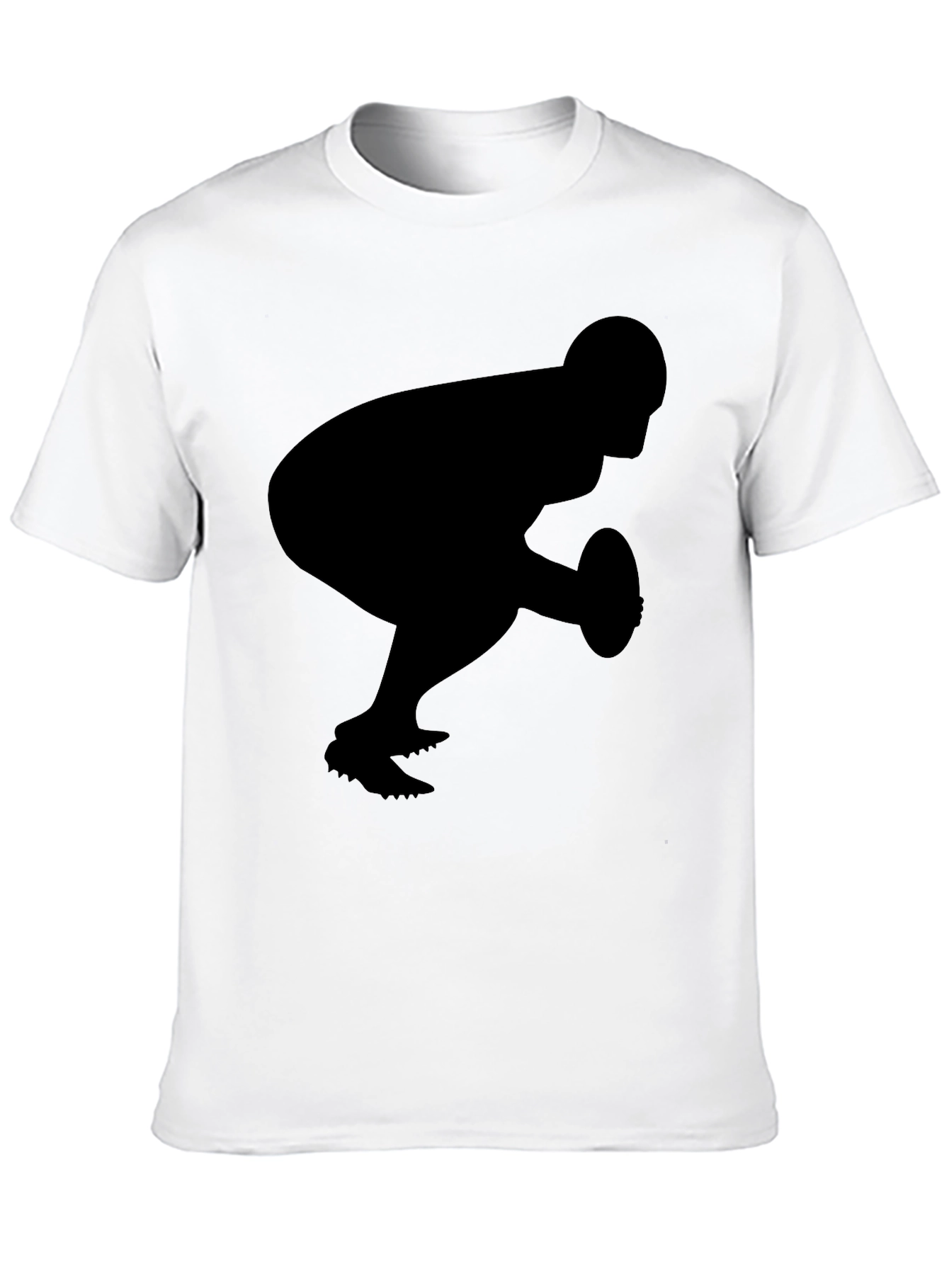 Football Player Silhouette Graphic Tee