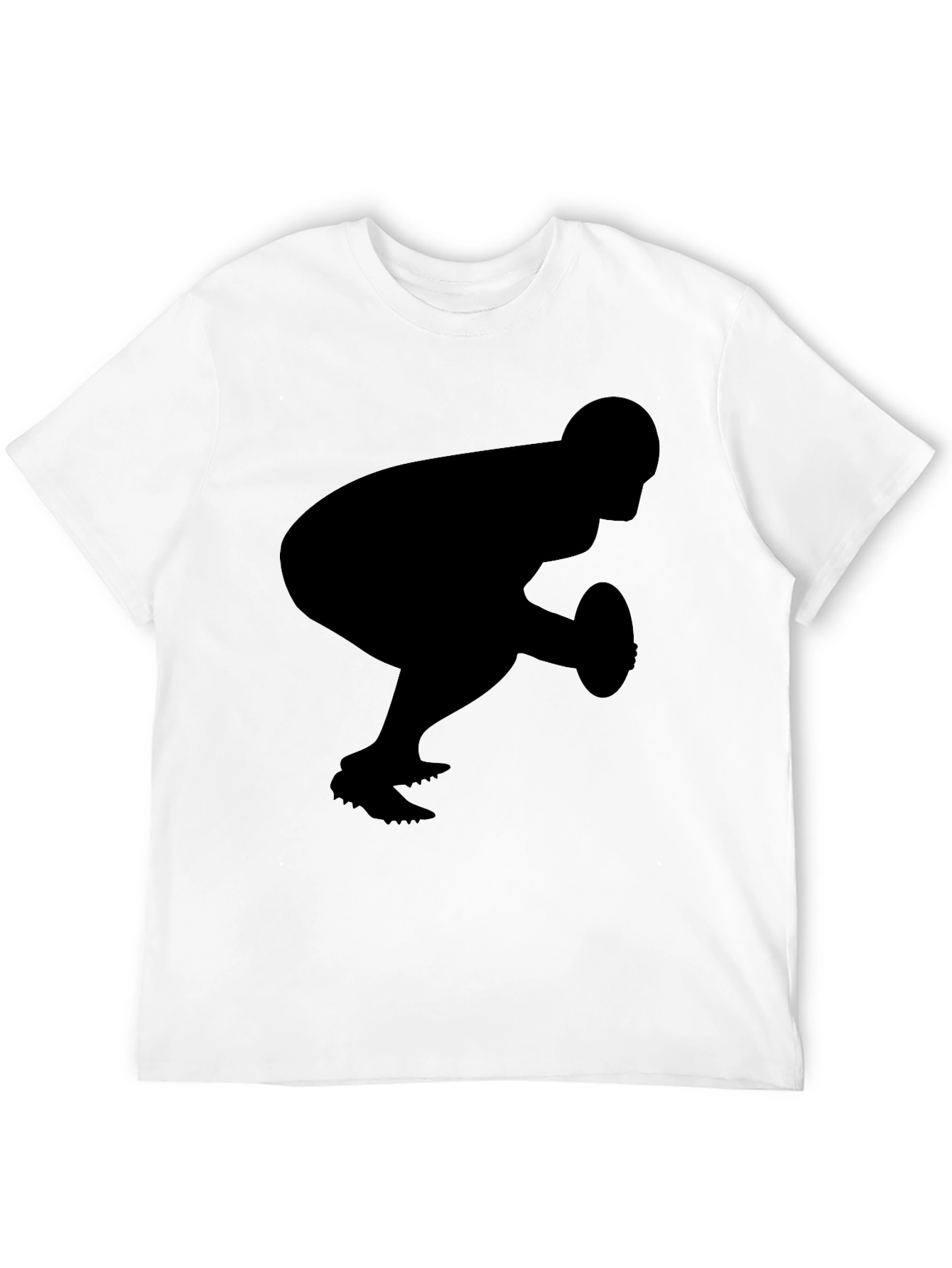 Football Player Silhouette Graphic Tee