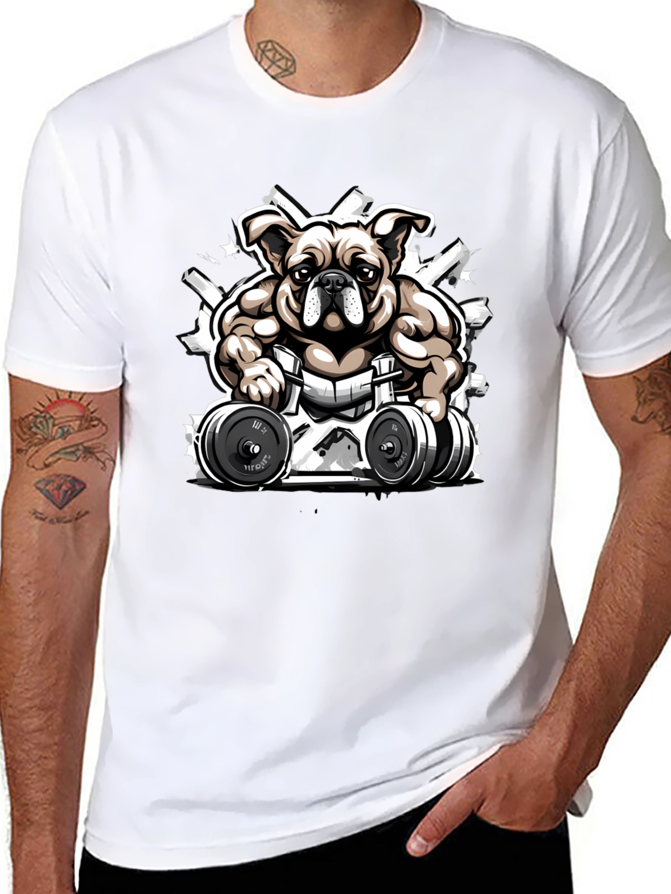 Bulldog Gym T-Shirt - Black Comfortable Fit
