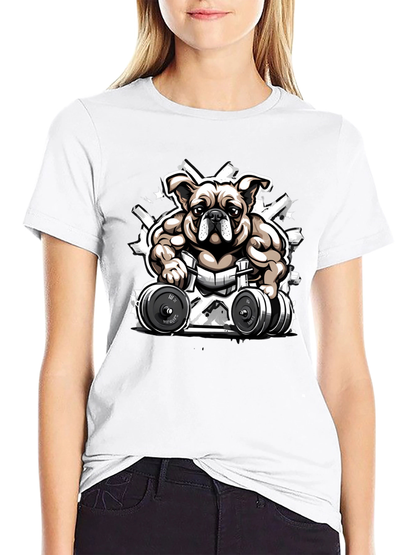 Bulldog Gym T-Shirt - Black Comfortable Fit