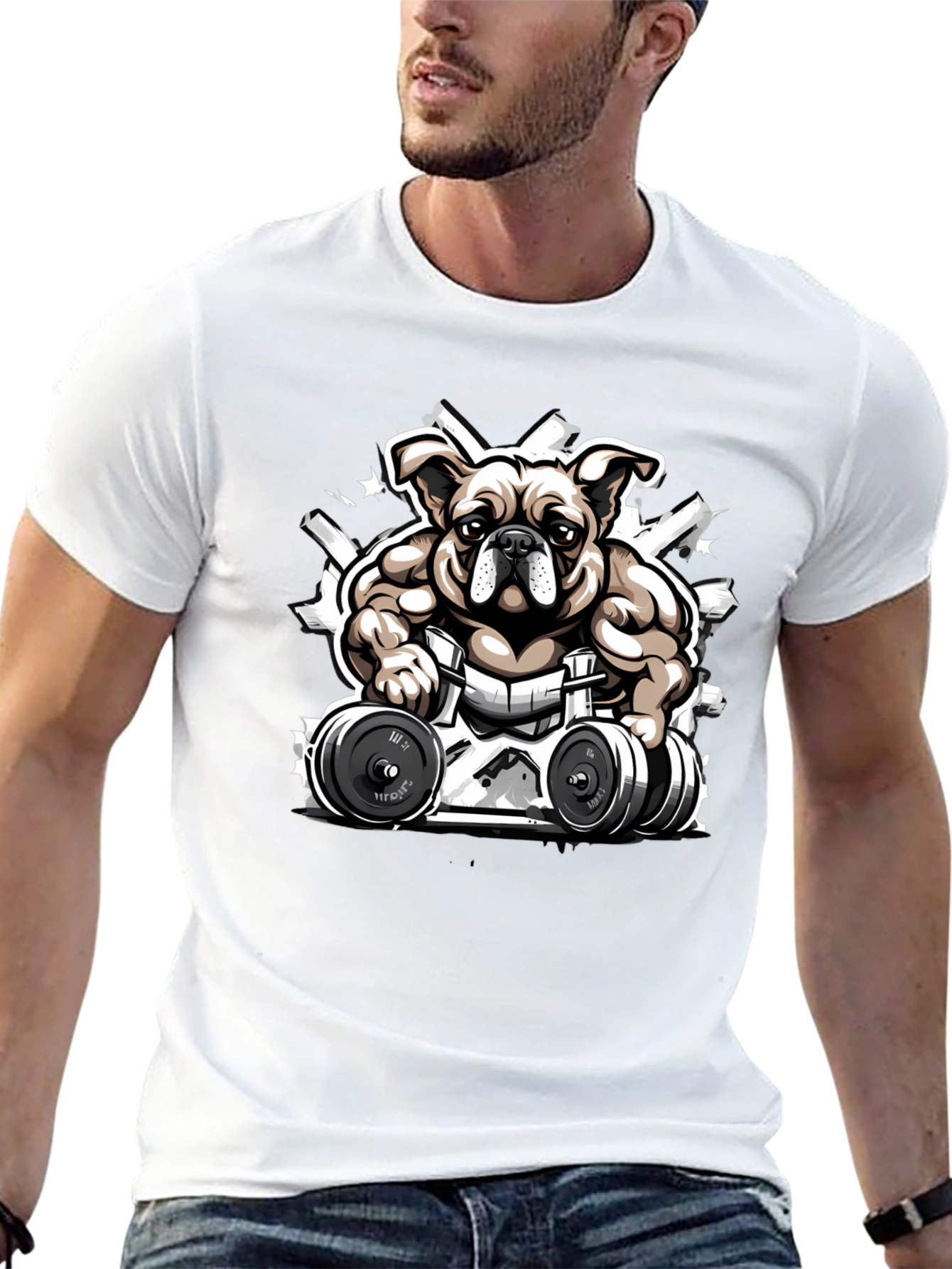 Bulldog Gym T-Shirt - Black Comfortable Fit
