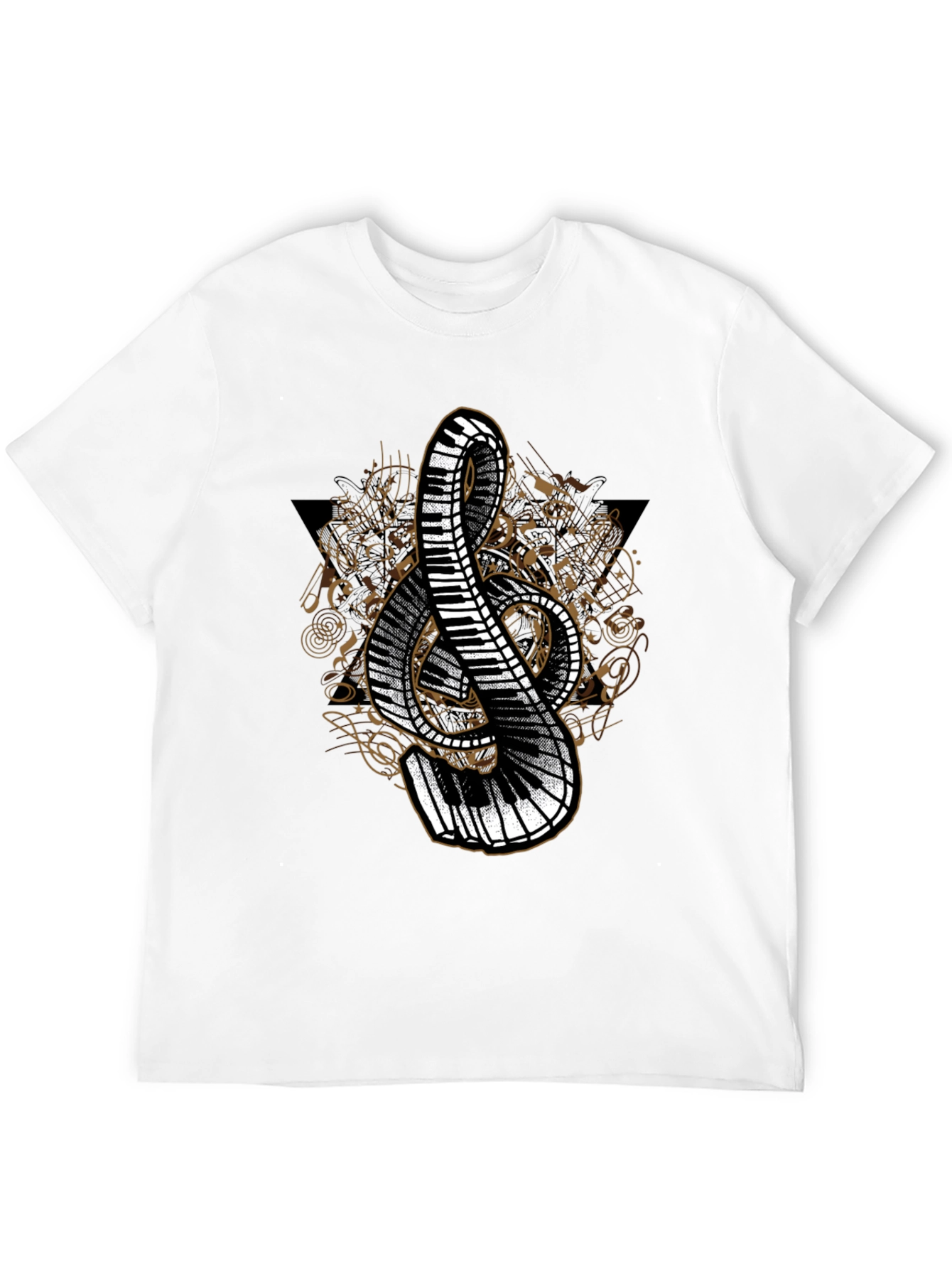Musical Note Piano Keys Graphic Tee - Unique Design