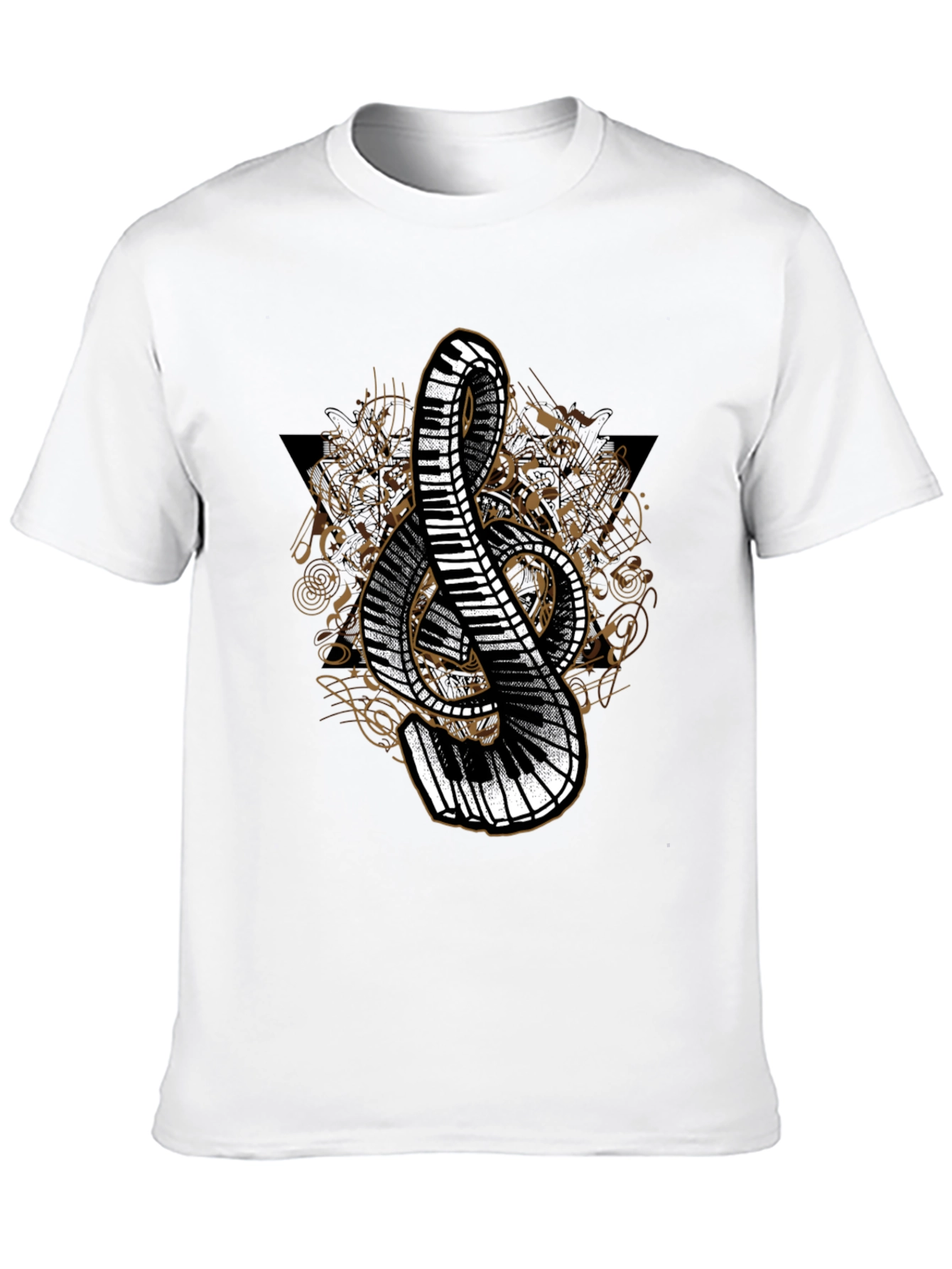 Musical Note Piano Keys Graphic Tee - Unique Design