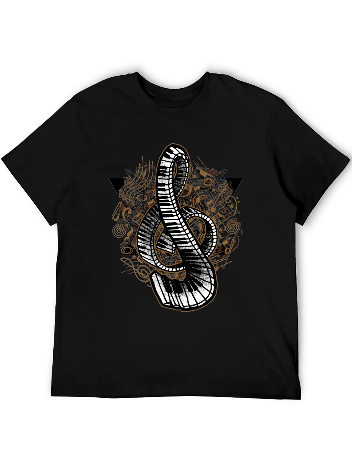 Musical Note Piano Keys Graphic Tee - Unique Design