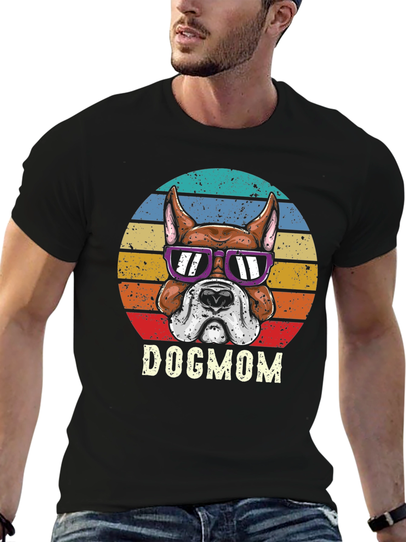 Dog Mom T-Shirt - Cute Boxer Dog Design