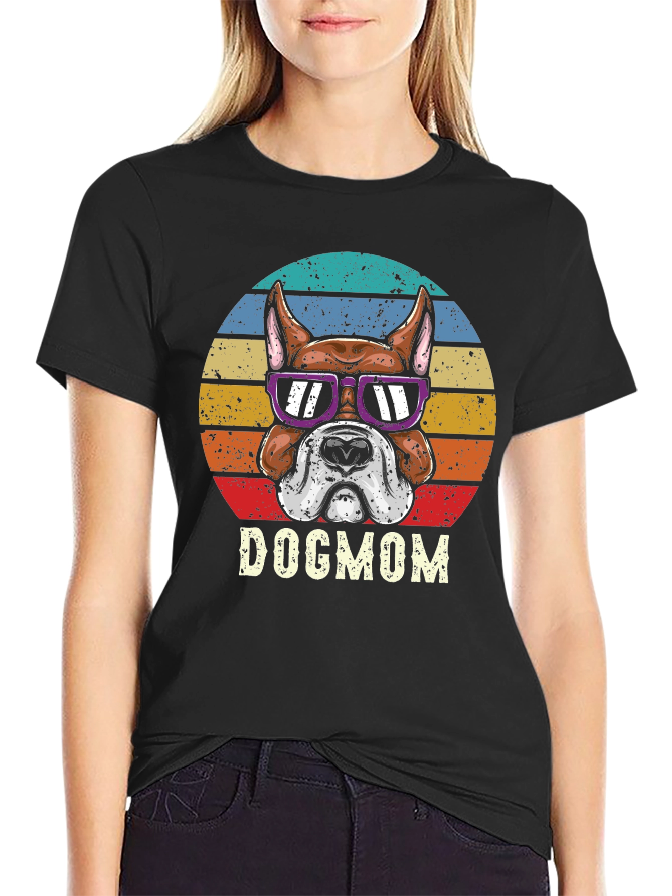 Dog Mom T-Shirt - Cute Boxer Dog Design