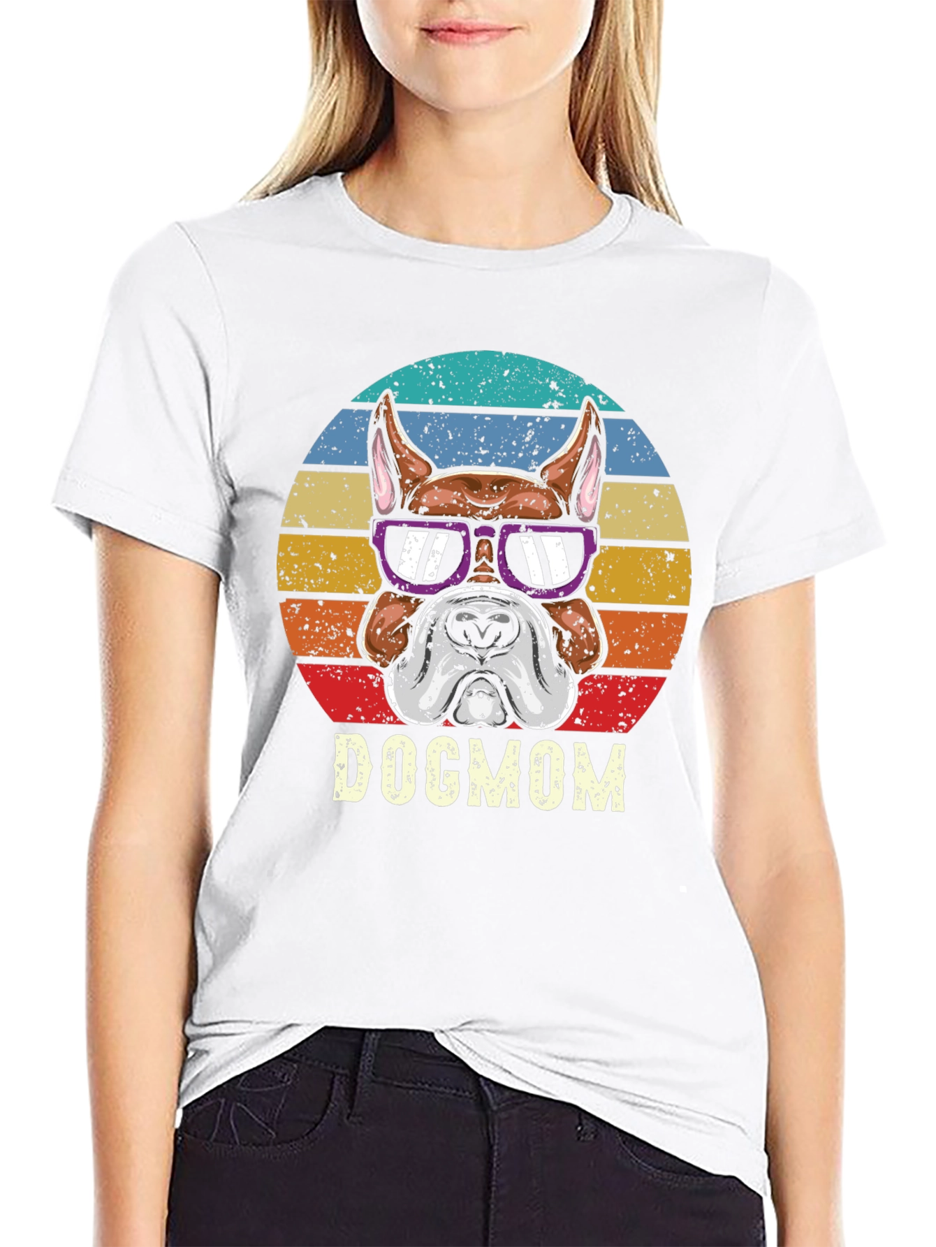 Dog Mom T-Shirt - Cute Boxer Dog Design