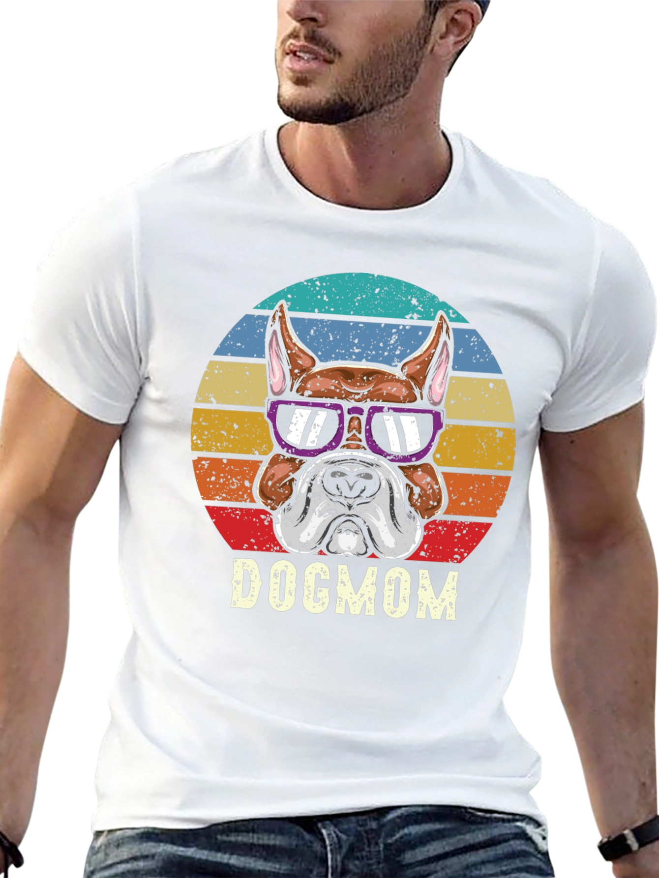 Dog Mom T-Shirt - Cute Boxer Dog Design