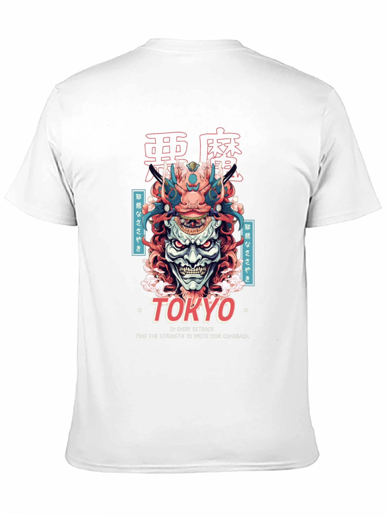 Tokyo Demon Graphic Print Black T-Shirt