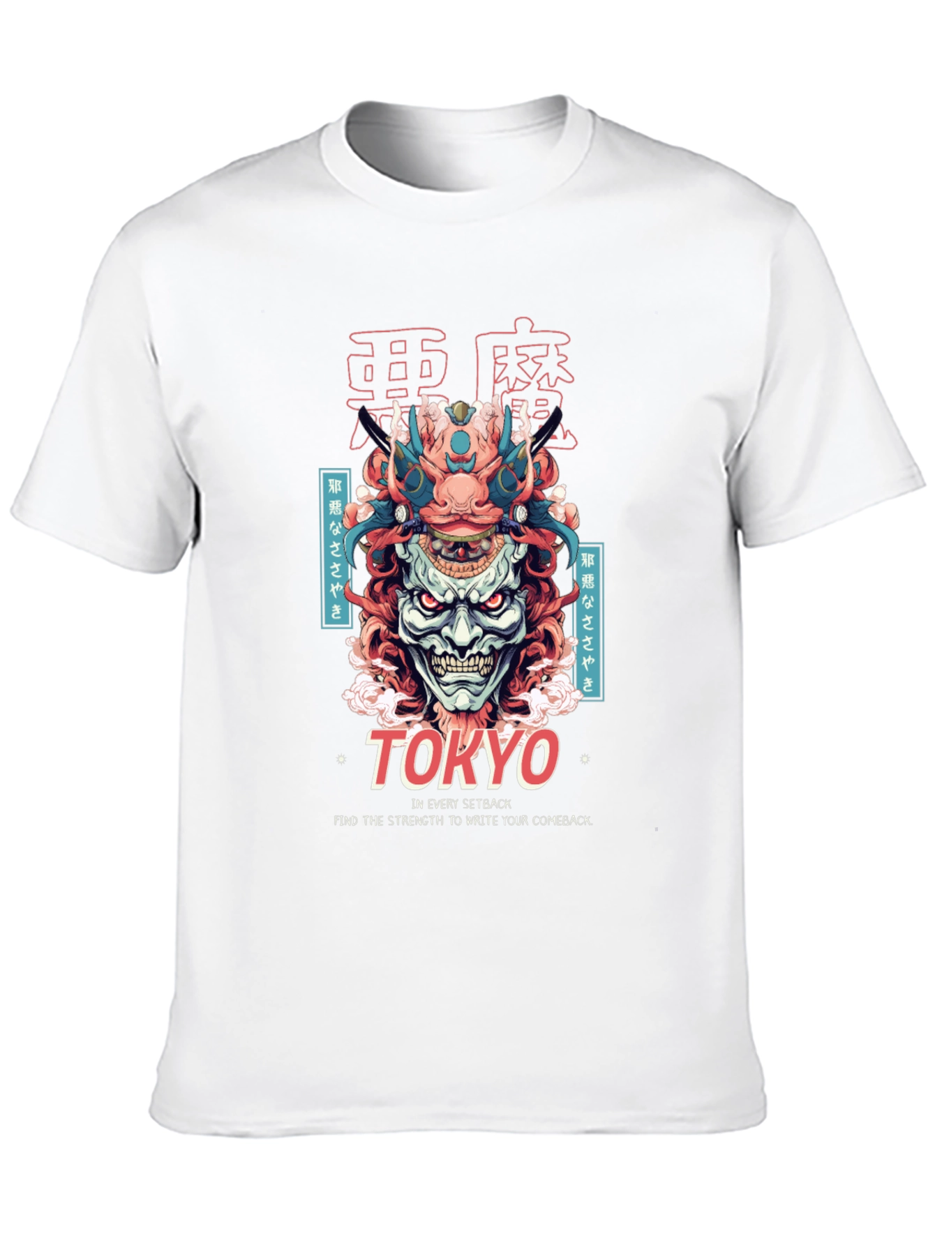 Tokyo Demon Graphic Print Black T-Shirt