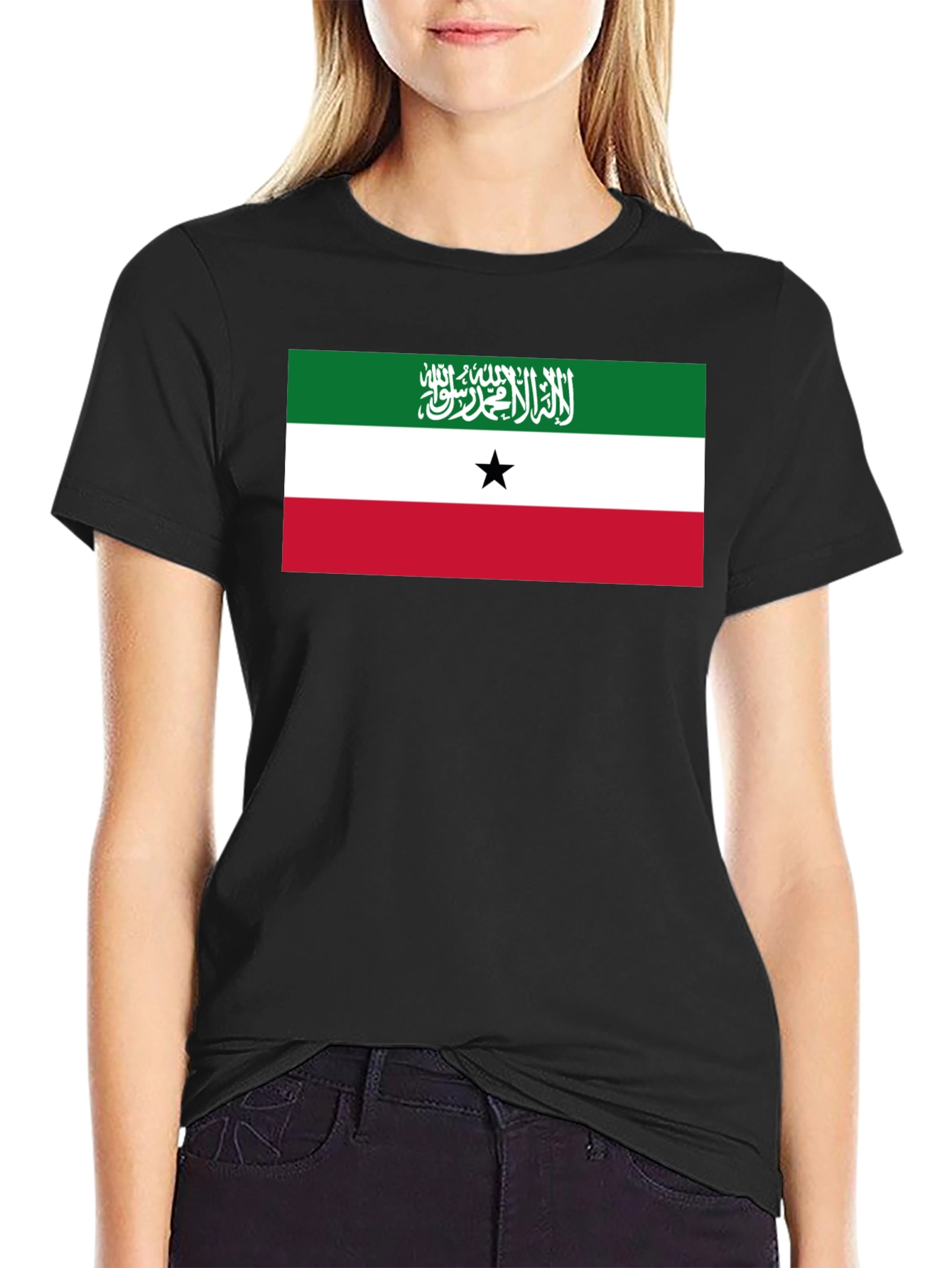 Somaliland Flag Graphic Black T-Shirt