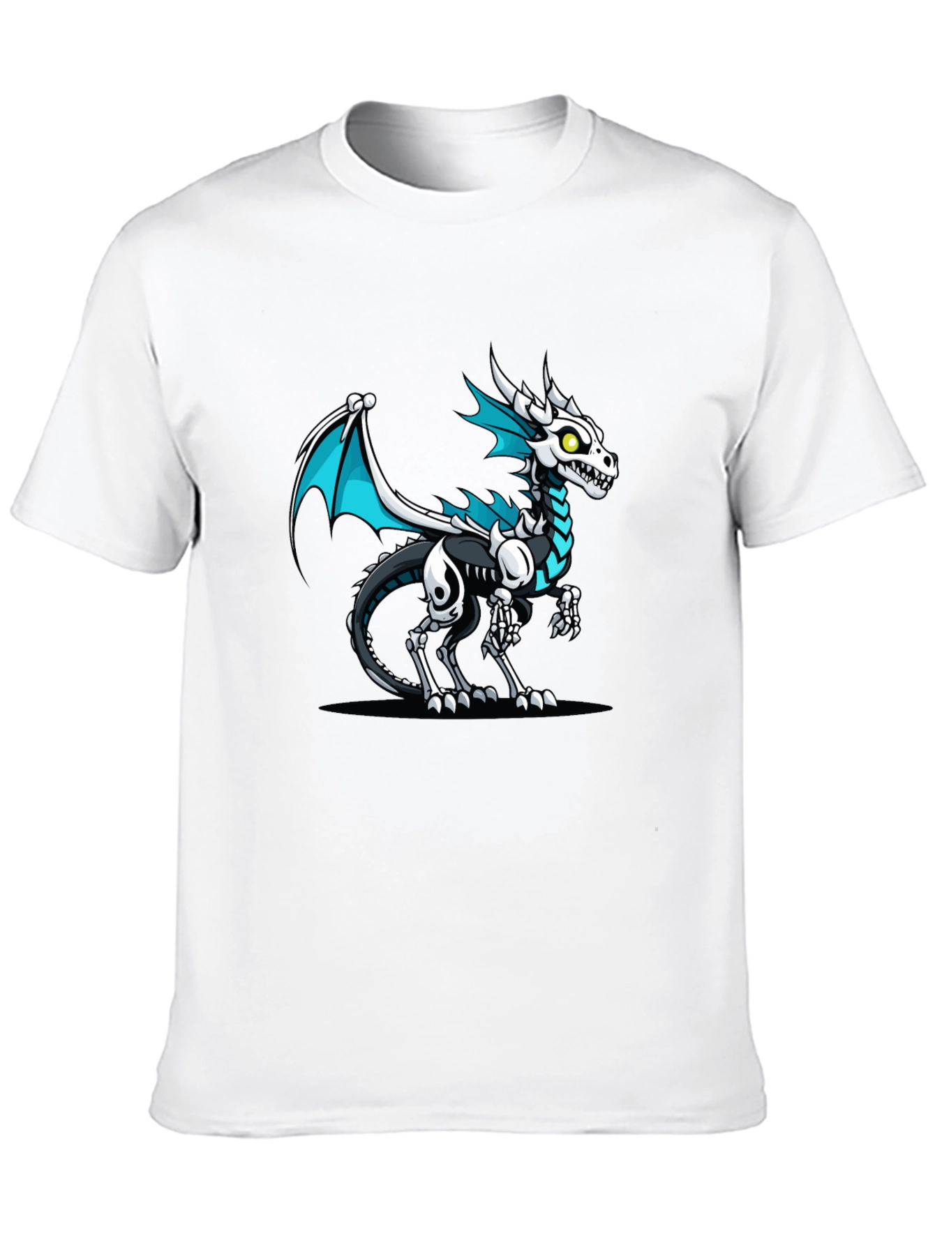 Dragon Skeleton Graphic Tee - Black