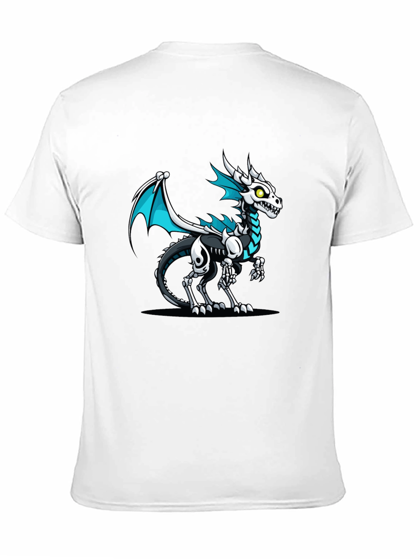Dragon Skeleton Graphic Tee - Black