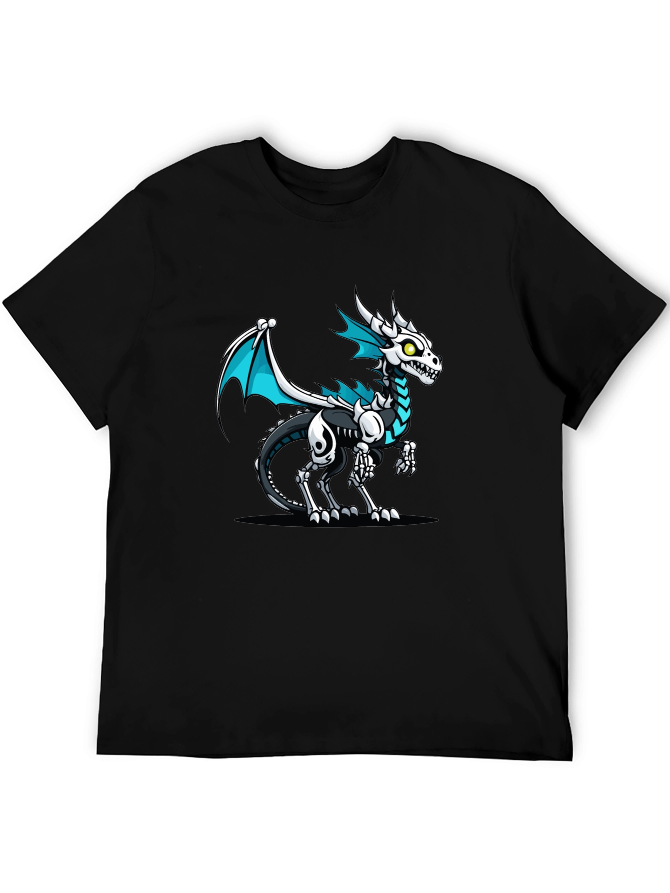 Dragon Skeleton Graphic Tee - Black