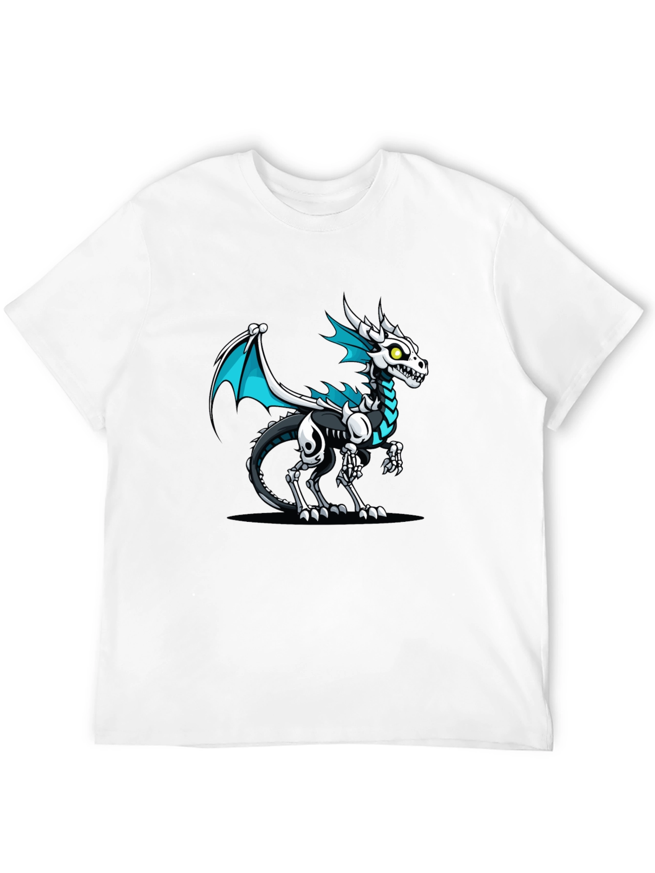 Dragon Skeleton Graphic Tee - Black