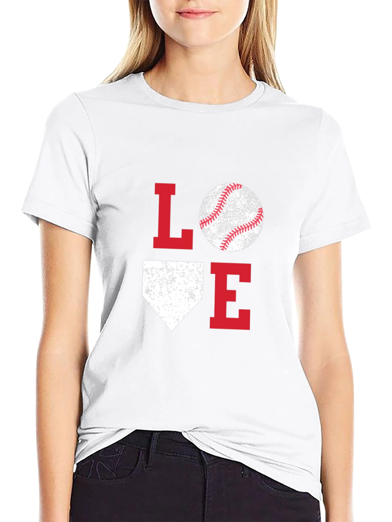 Love Baseball Graphic T-Shirt Sport Fan Tee