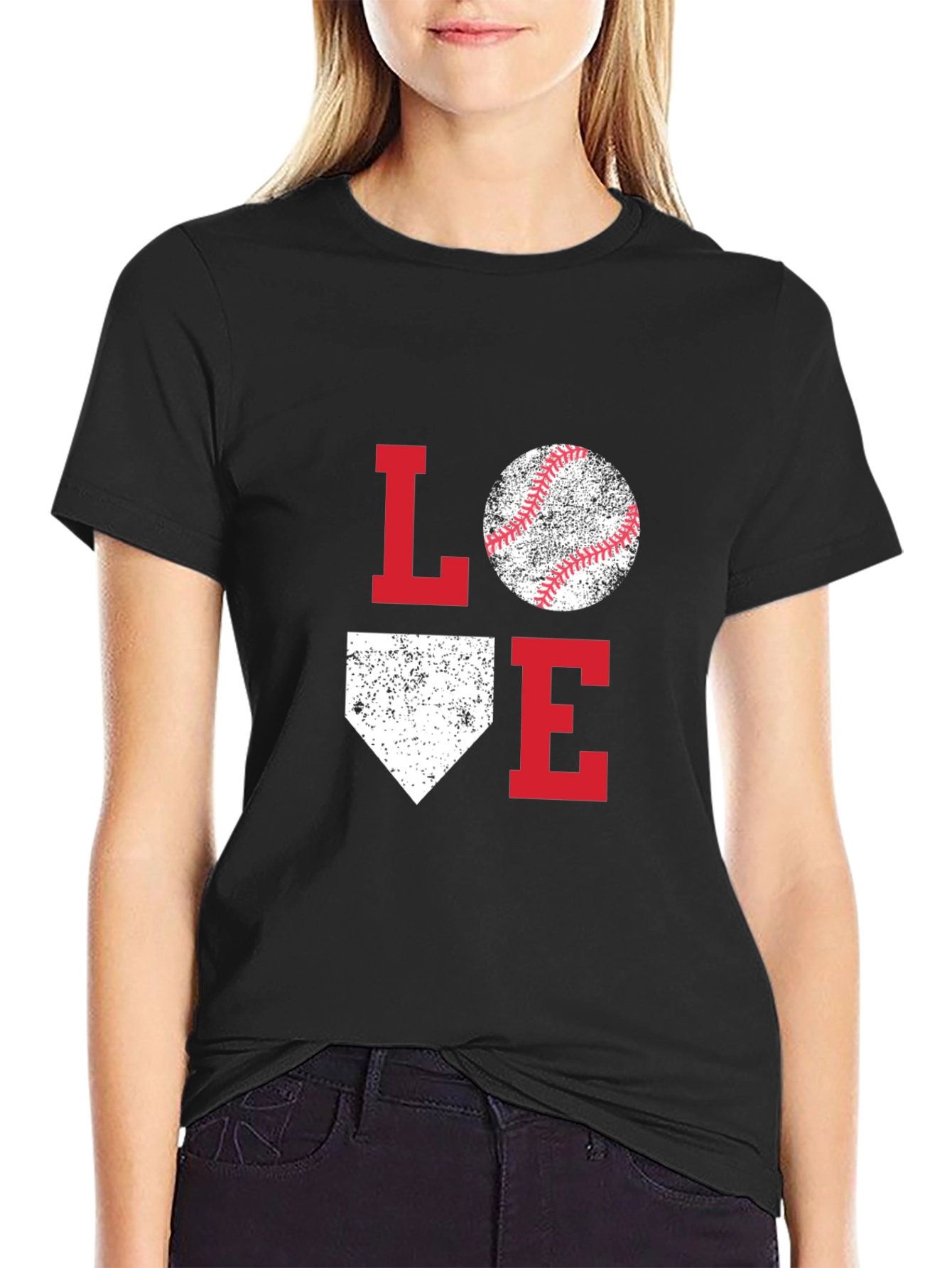 Love Baseball Graphic T-Shirt Sport Fan Tee