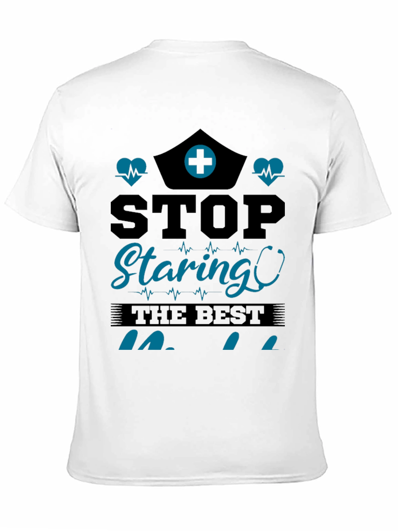 Stop Staring Nurse T-Shirt - Black