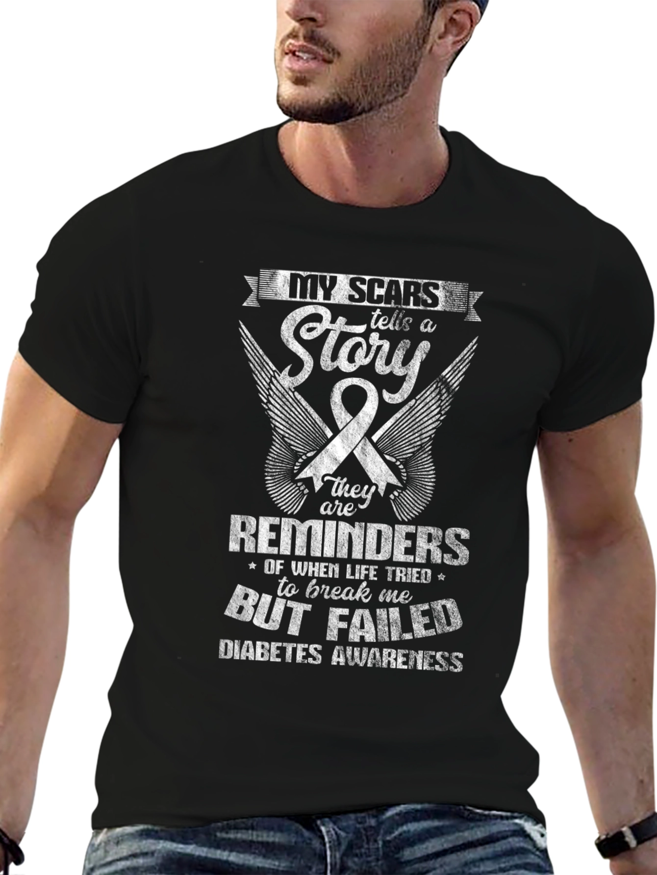 Diabetes Awareness T-Shirt: My Scars Tell a Story