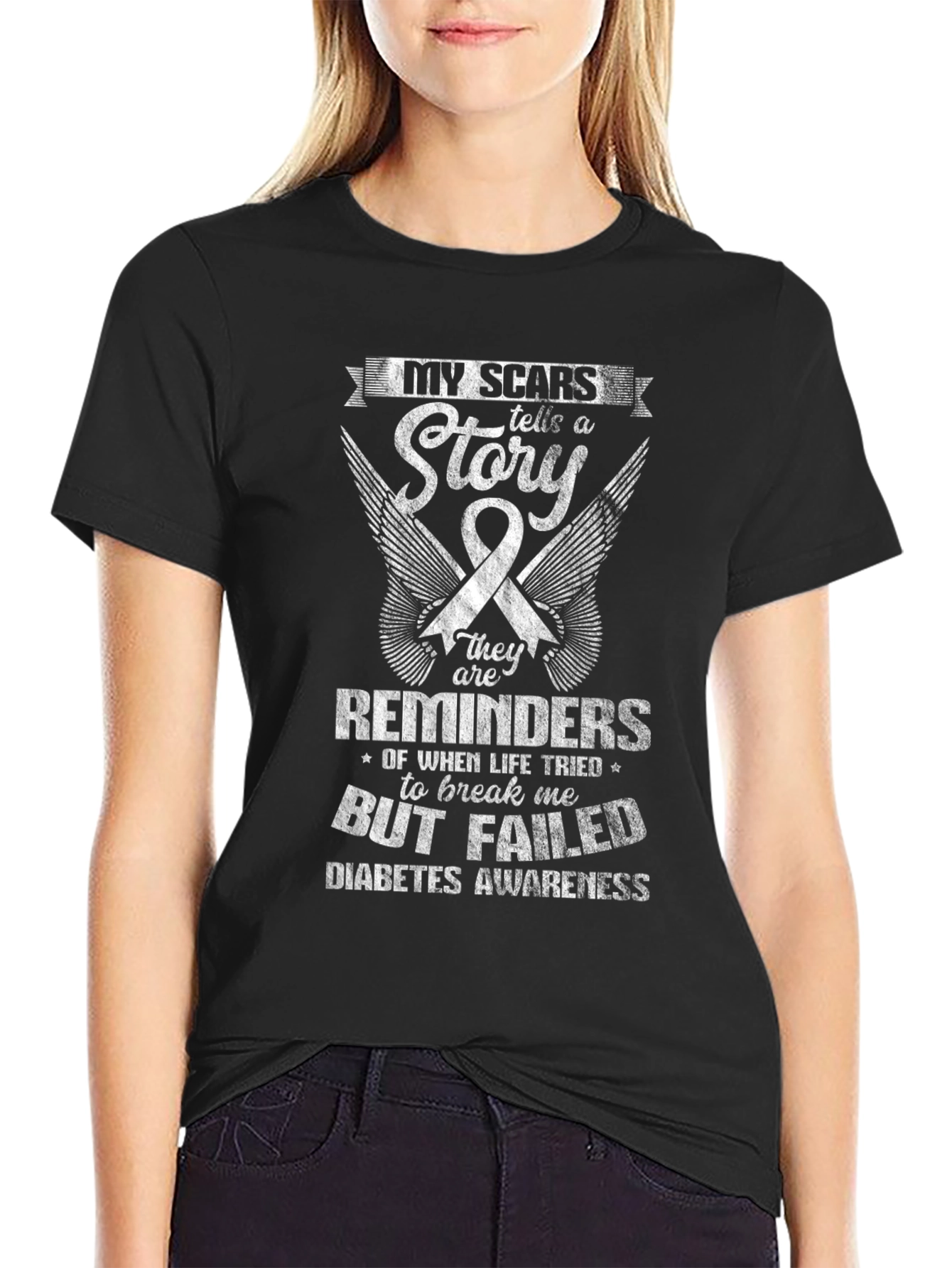 Diabetes Awareness T-Shirt: My Scars Tell a Story